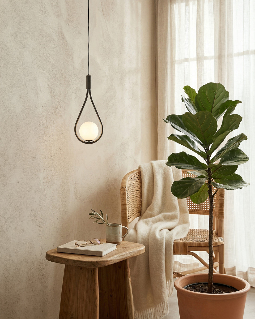 Nordic Drop Hanglamp Minimalistische Druppelvorm Glas Moderne Verlichting voor Eetkamer & Keukeneiland | Sansoti