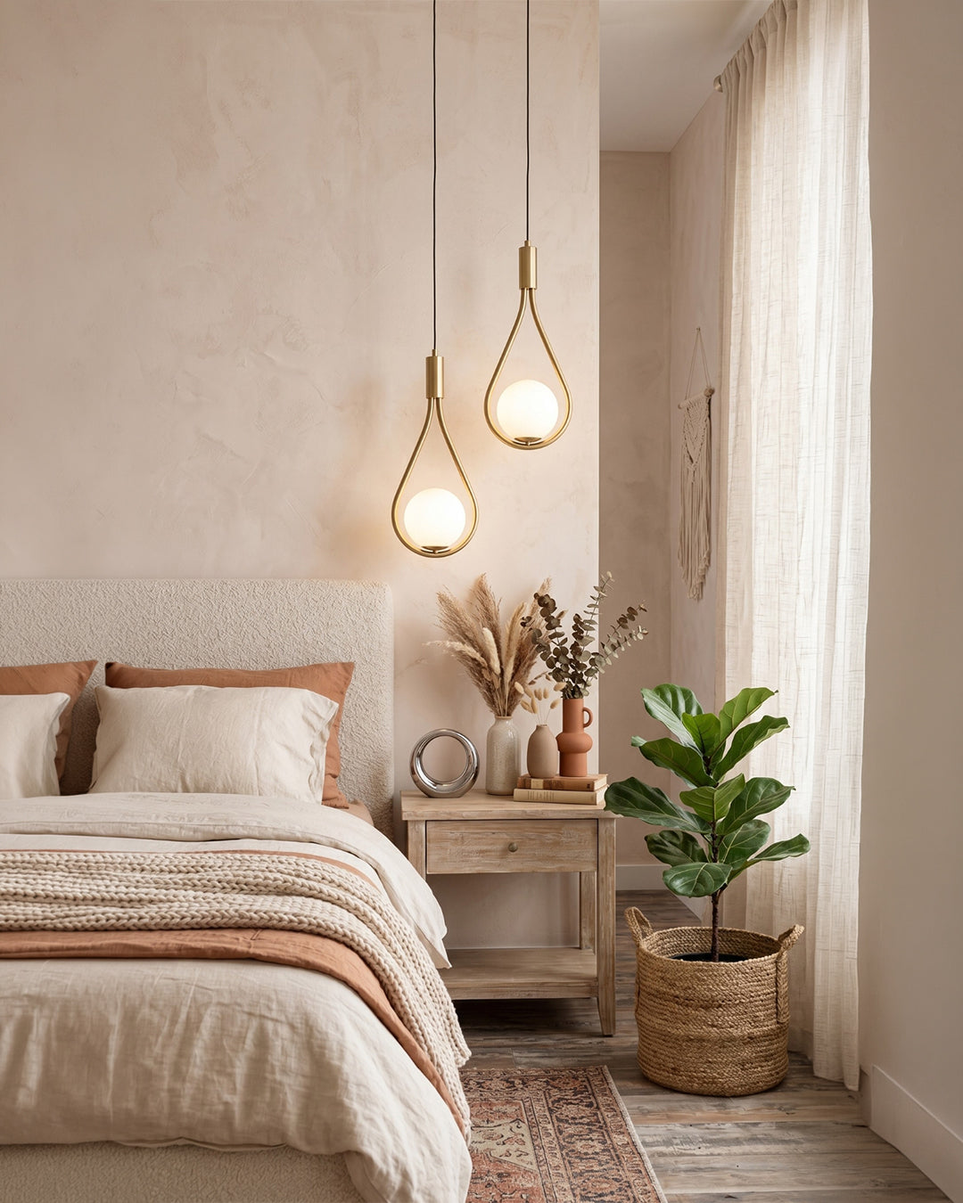 Nordic Drop Hanglamp Minimalistische Druppelvorm Glas Moderne Verlichting voor Eetkamer & Keukeneiland | Sansoti