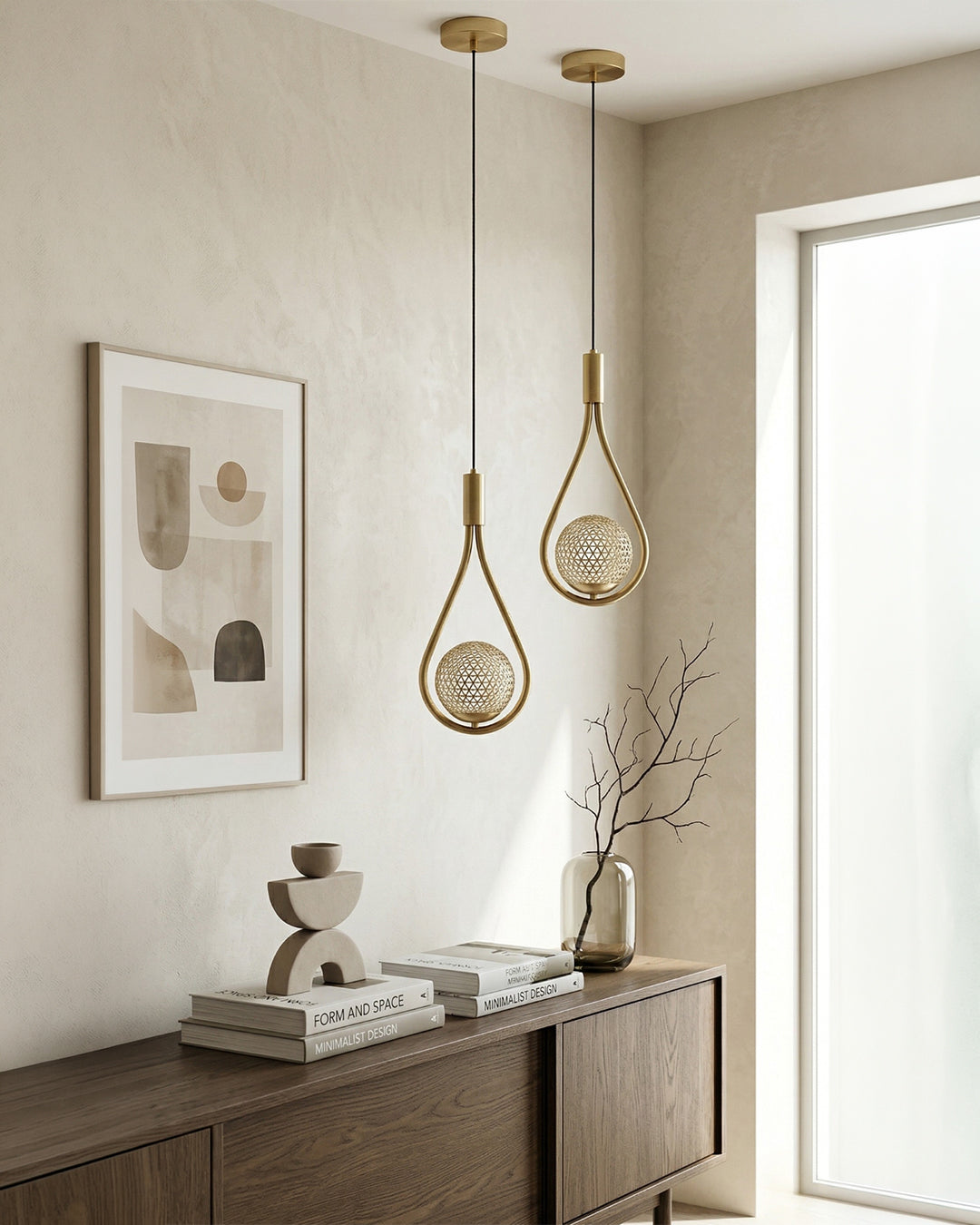 Nordic Drop Hanglamp Minimalistische Druppelvorm Glas Moderne Verlichting voor Eetkamer & Keukeneiland | Sansoti