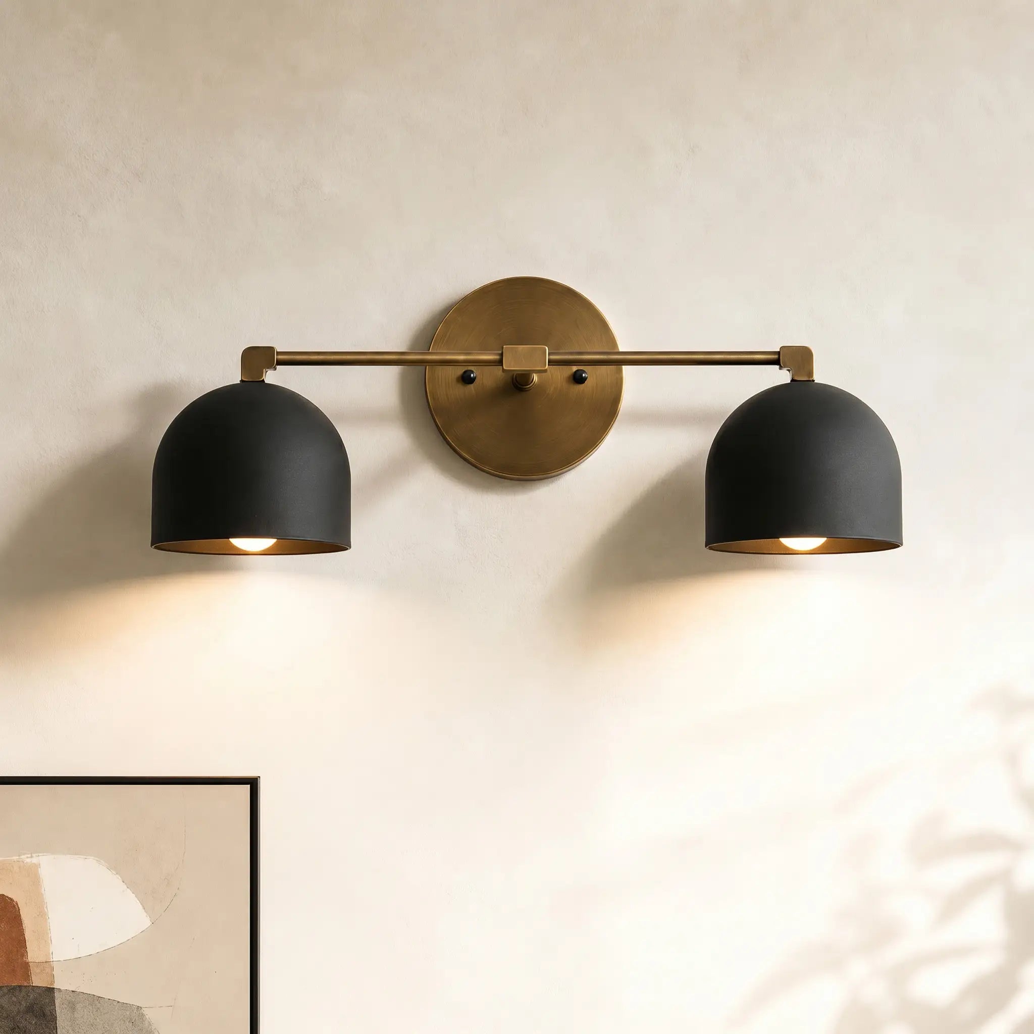 Metalen Wandlamp met Bolvormige Kap – Scandinavische Sfeerlamp voor Badkamer Slaapkamer Woonkamer – Moderne Wandverlichting Zwart Goud Messing | Sansoti