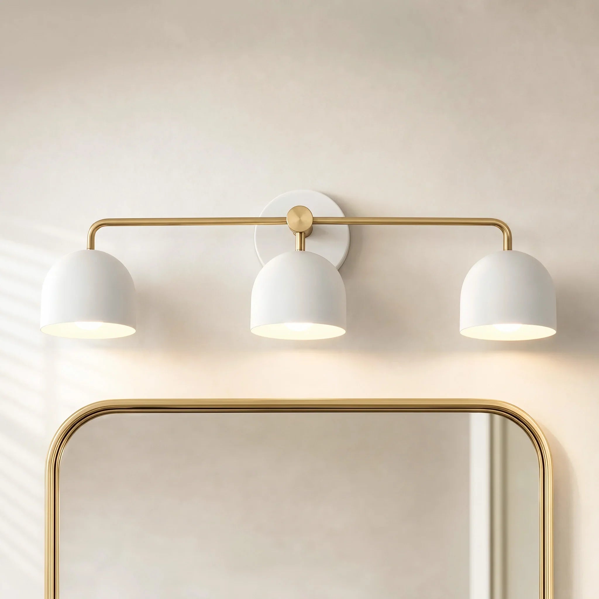 Koepelkapjes Wandlamp Modern Scandinavisch Metaal Zwart Messing 2-3 Lichtpunten Badkamer Hal Slaapkamer Sfeerverlichting | Sansoti