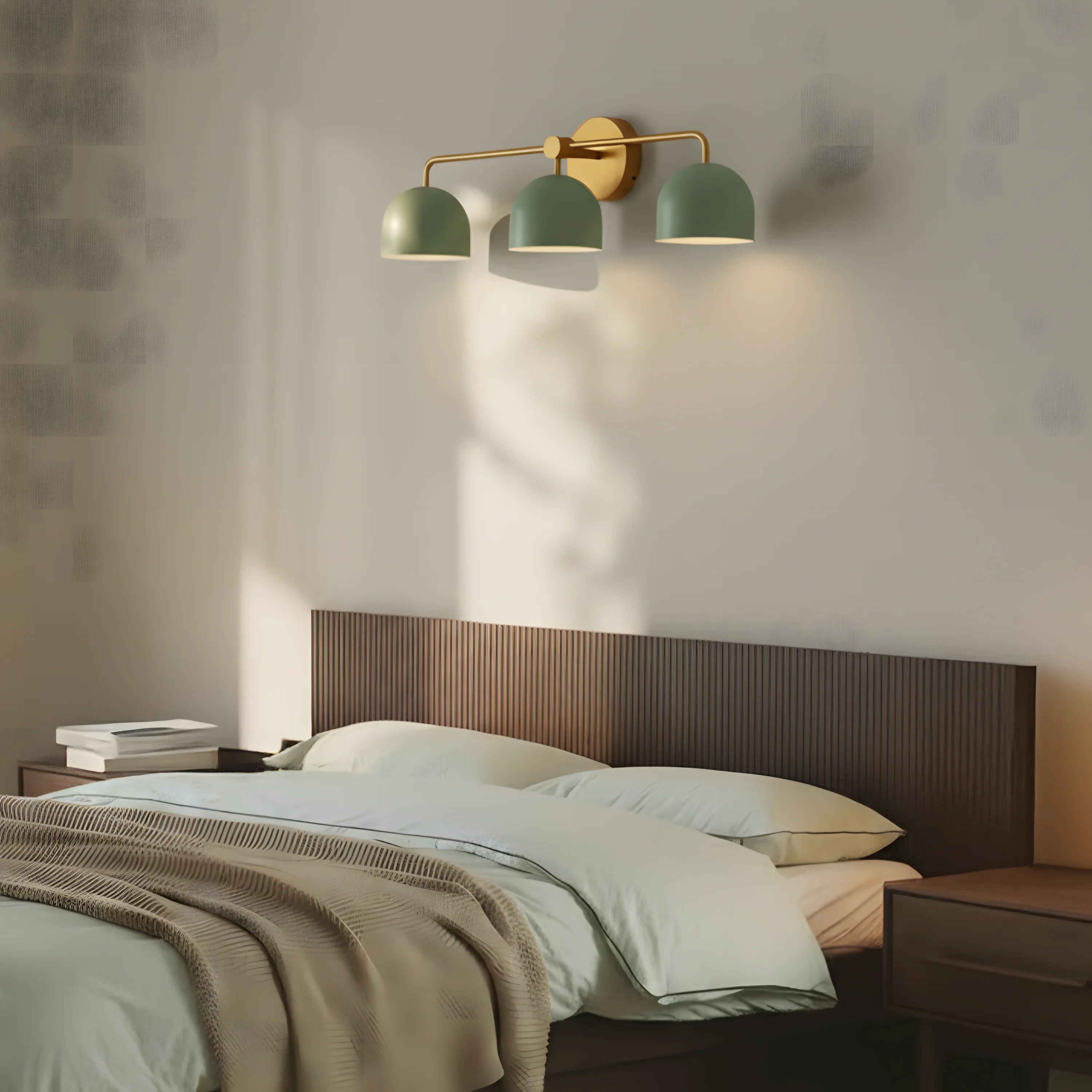 Koepelkapjes Wandlamp Modern Scandinavisch Metaal Zwart Messing 2-3 Lichtpunten Badkamer Hal Slaapkamer Sfeerverlichting | Sansoti