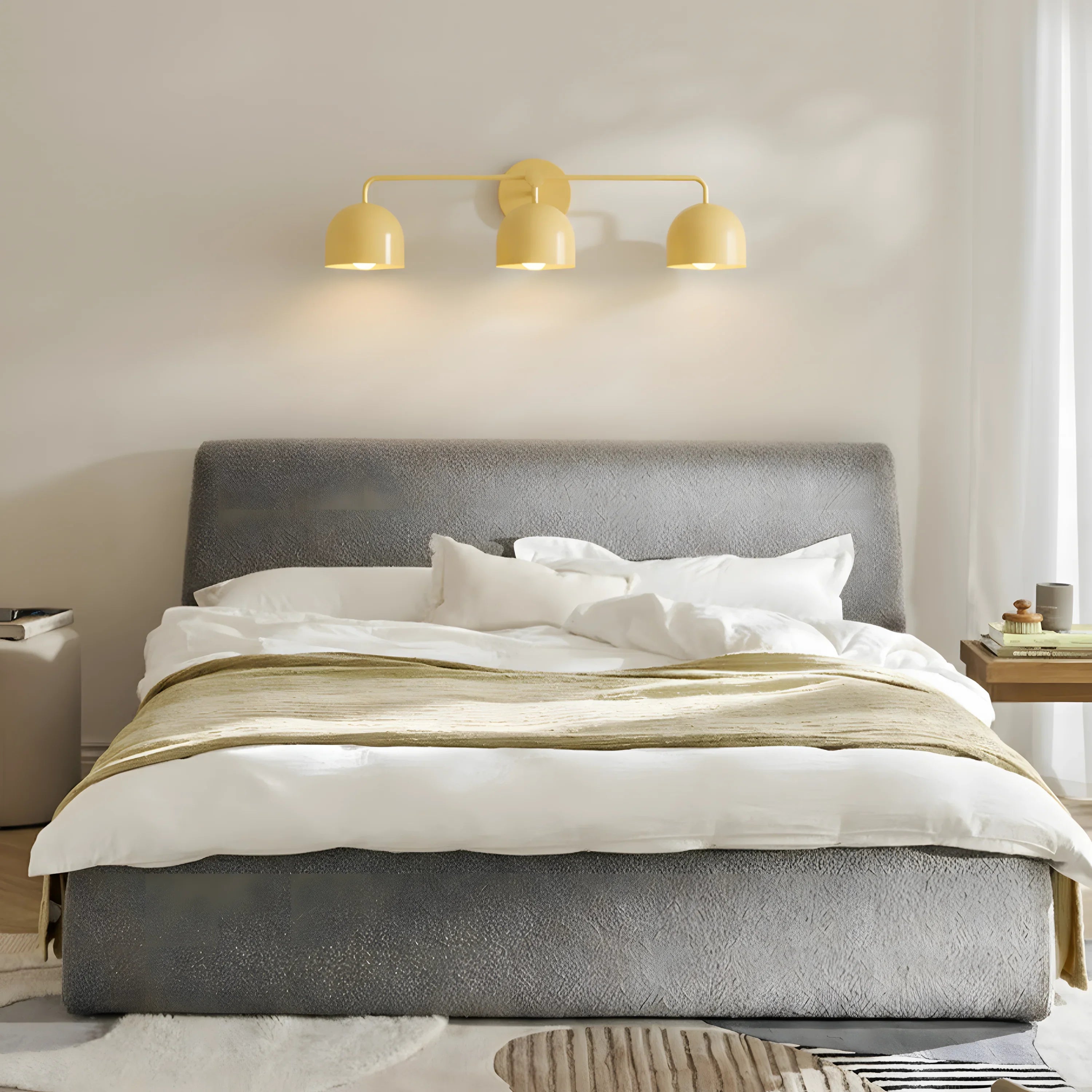Koepelkapjes Wandlamp Modern Scandinavisch Metaal Zwart Messing 2-3 Lichtpunten Badkamer Hal Slaapkamer Sfeerverlichting | Sansoti