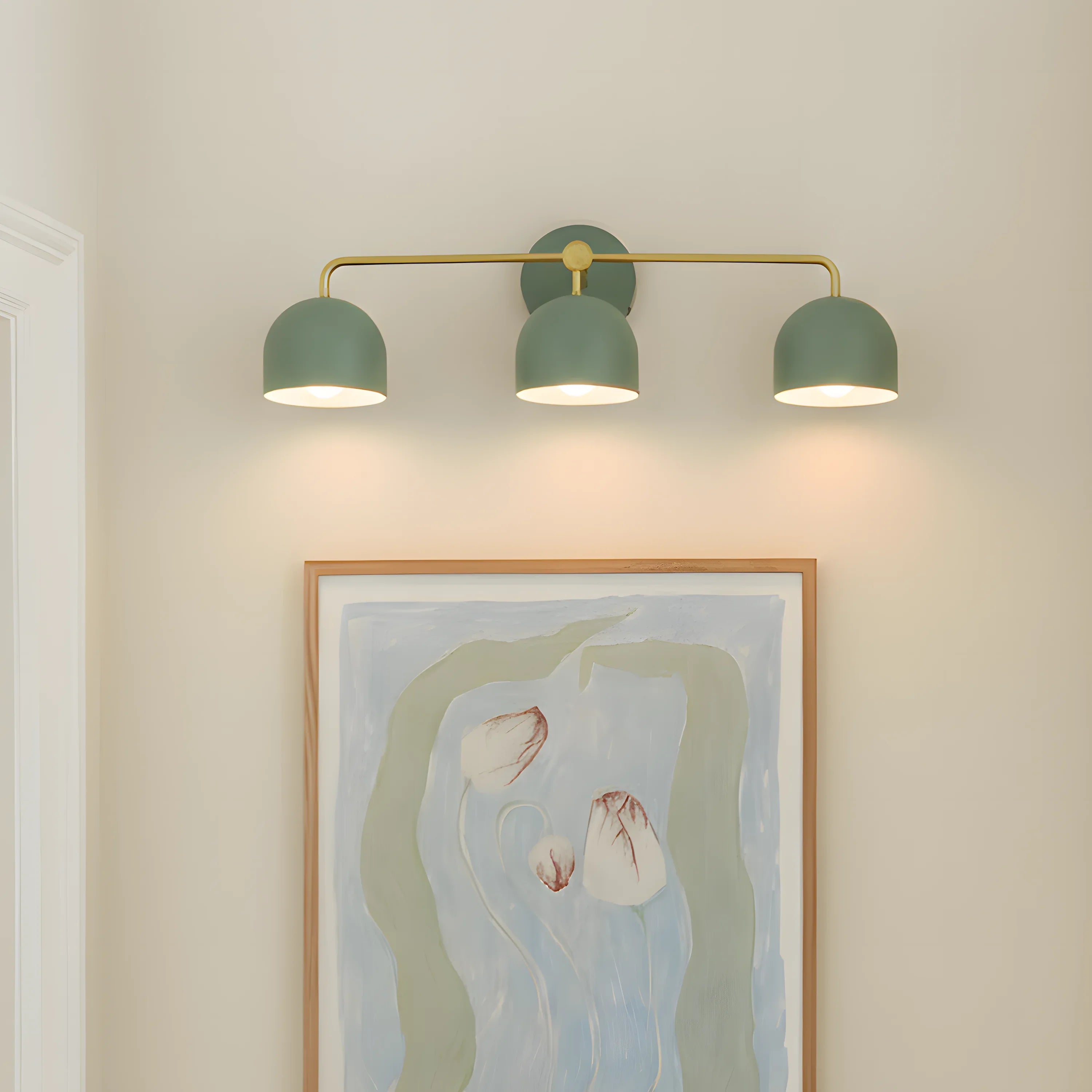 Koepelkapjes Wandlamp Modern Scandinavisch Metaal Zwart Messing 2-3 Lichtpunten Badkamer Hal Slaapkamer Sfeerverlichting | Sansoti