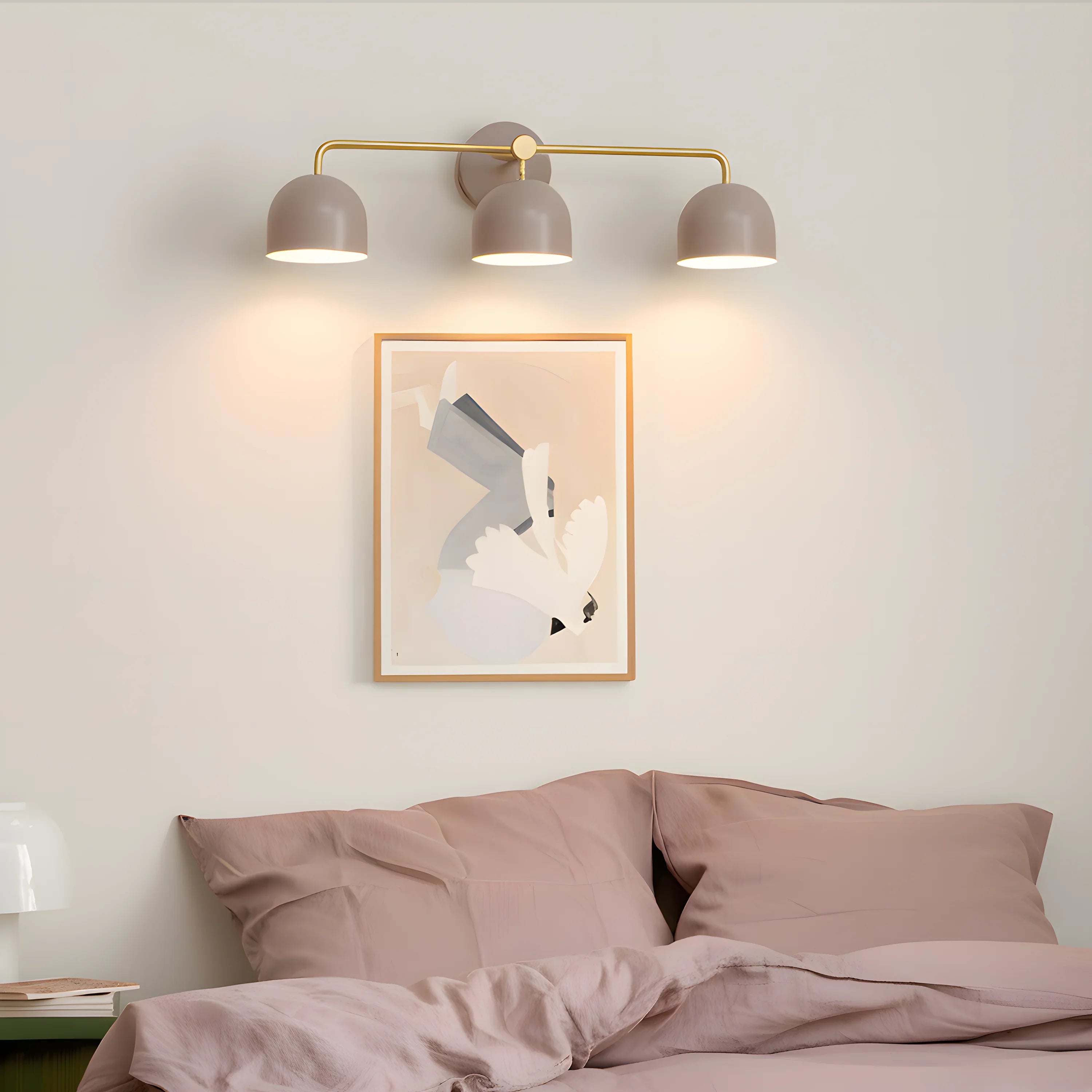 Koepelkapjes Wandlamp Modern Scandinavisch Metaal Zwart Messing 2-3 Lichtpunten Badkamer Hal Slaapkamer Sfeerverlichting | Sansoti