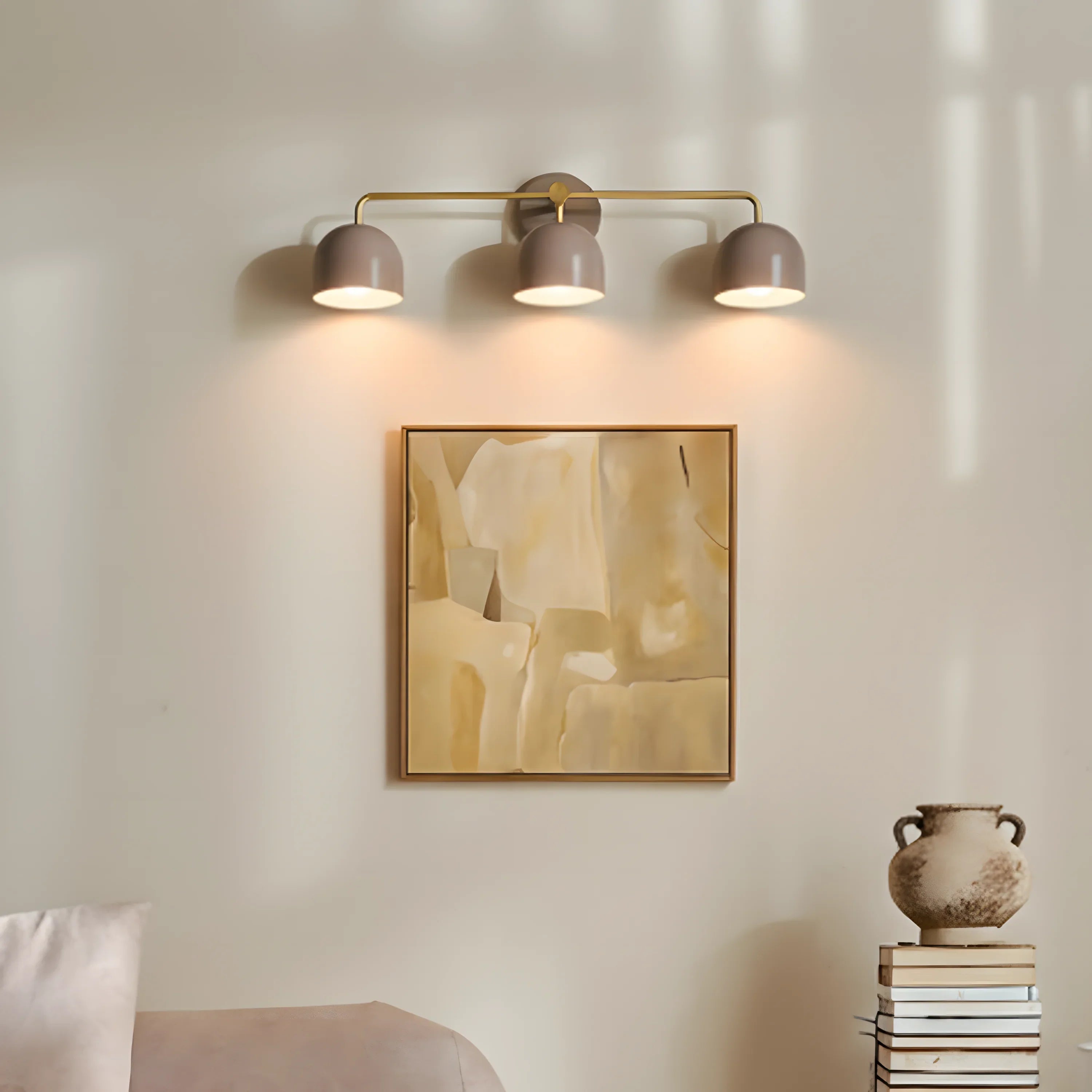 Koepelkapjes Wandlamp Modern Scandinavisch Metaal Zwart Messing 2-3 Lichtpunten Badkamer Hal Slaapkamer Sfeerverlichting | Sansoti