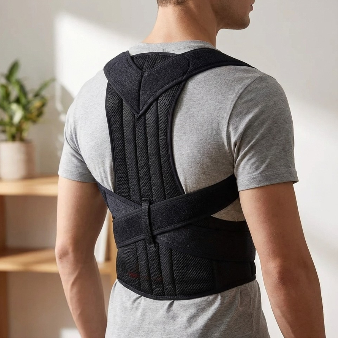 Adjustable Unisex Posture Corrector Back Support Bandage Lumbar Support Breathable Comfortable Daily Use | Sansoti