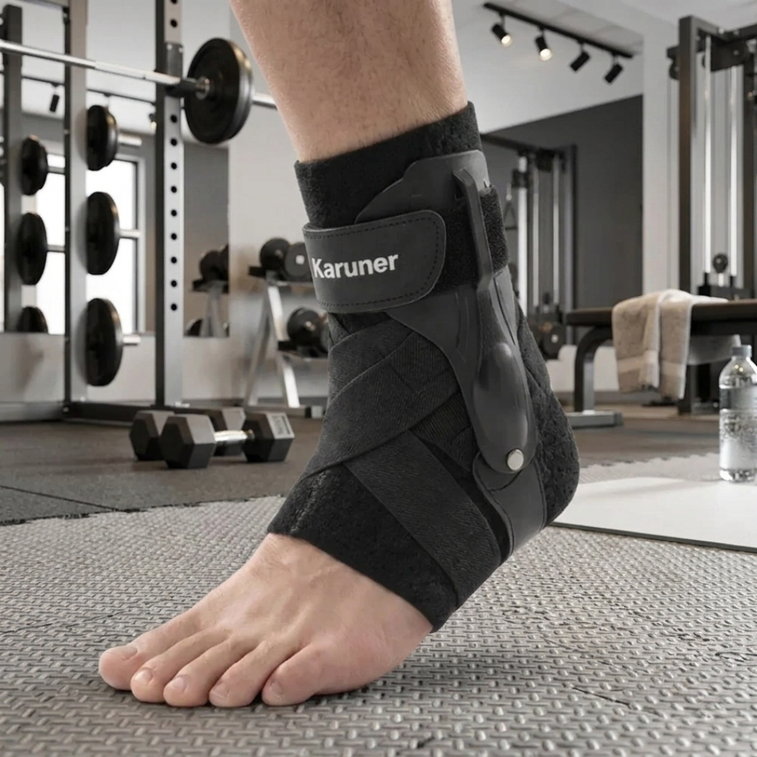 Ankle Brace with Lateral Stabilization for Sports Protection and Recovery Support – Breathable Adjustable Design | Sansoti