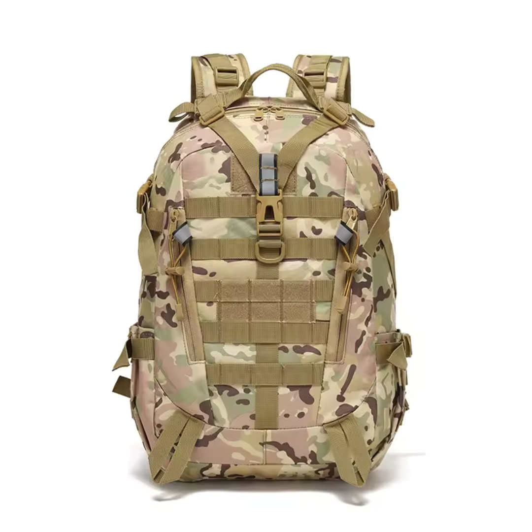 Tactical Backpack 40 Liters, Waterproof, with Laptop Compartment, Military Outdoor Hiking Backpack, Camouflage Black, Hiking | Sansoti
