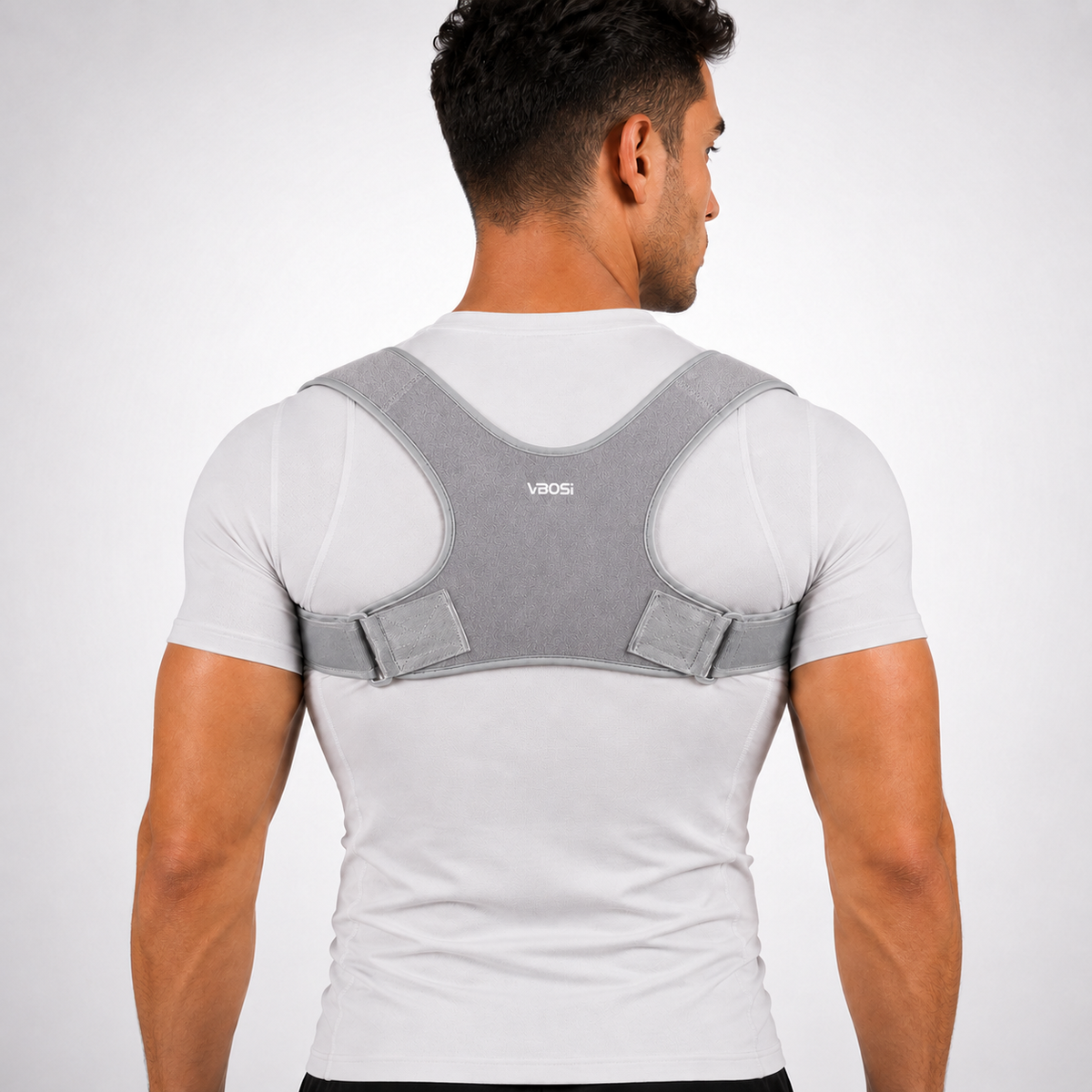 Adjustable Upper Back and Shoulder Posture Brace Ergonomic Posture Support Back Support Black Gray | Sansoti