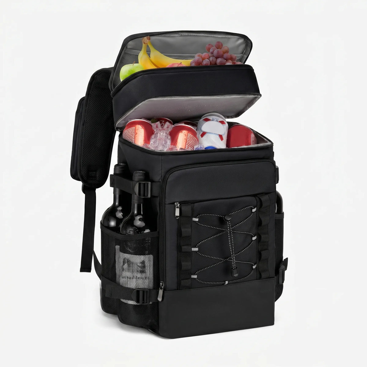 Insulated Cooler Backpack with Bottle Holders Double Compartments Thermal Insulation for Picnics Camping | Sansoti