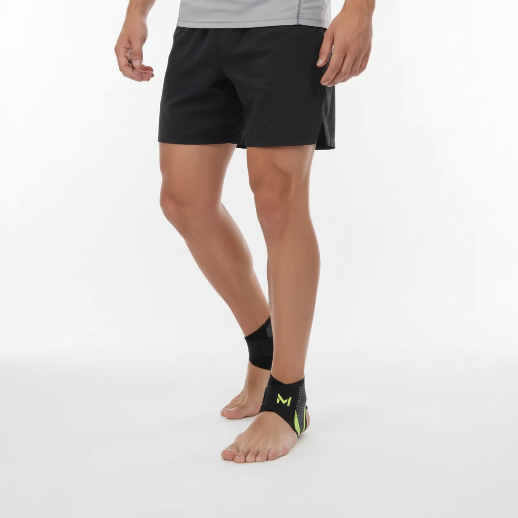 Compression Ankle Brace with Adjustable Bandage for Sports, Recovery, Injury Prevention, and Stability, Green Gray | Sansoti