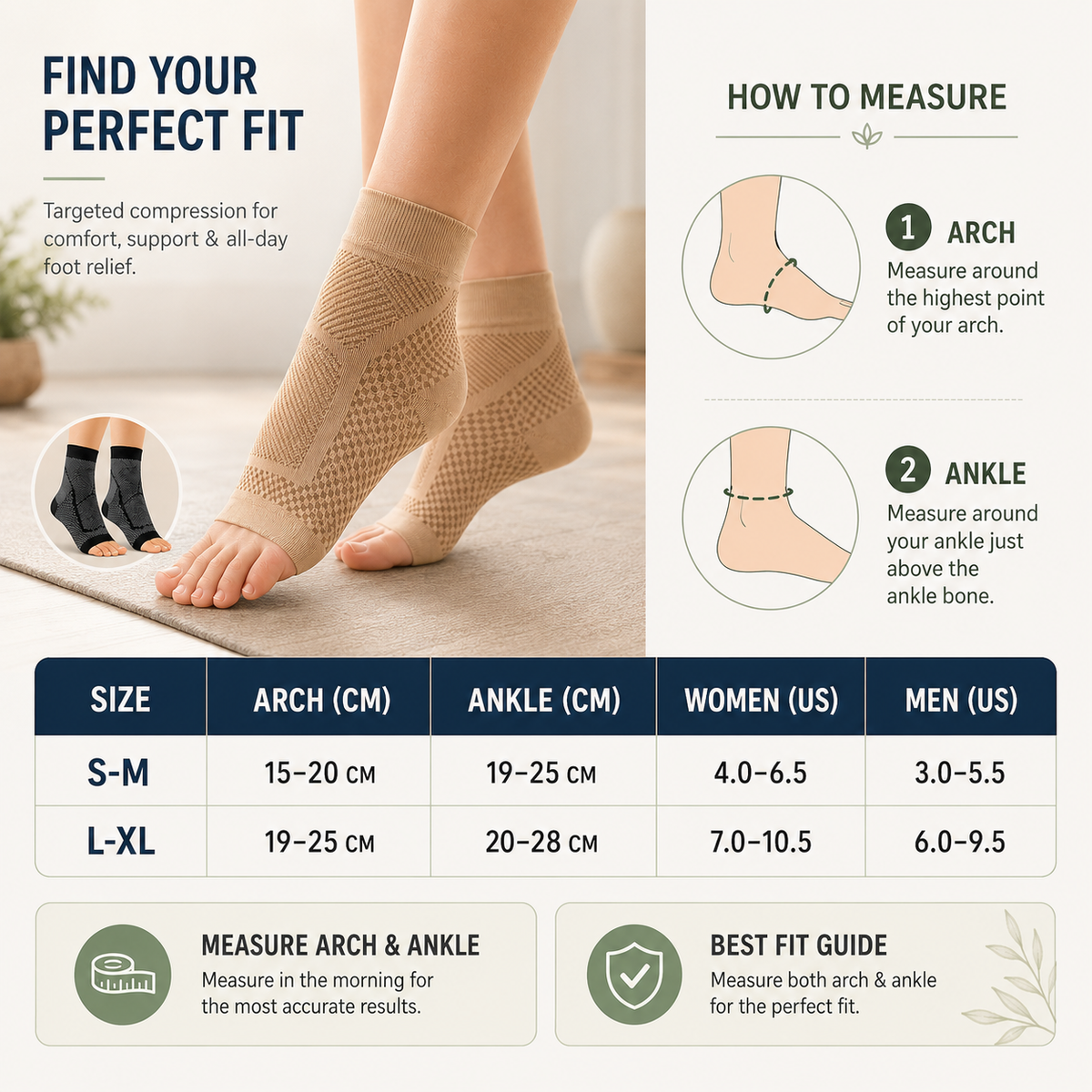 Ankle Compression Sleeve for Optimal Support and Faster Recovery During Sports Training and Everyday Movement | Sansoti