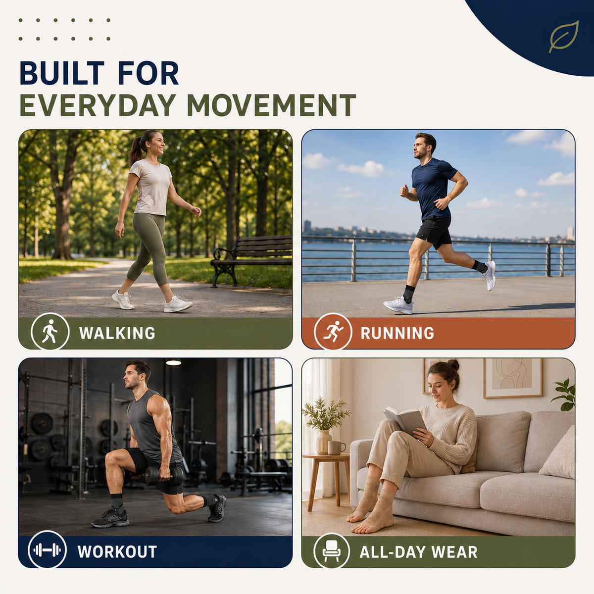 Ankle Compression Sleeve for Optimal Support and Faster Recovery During Sports Training and Everyday Movement | Sansoti