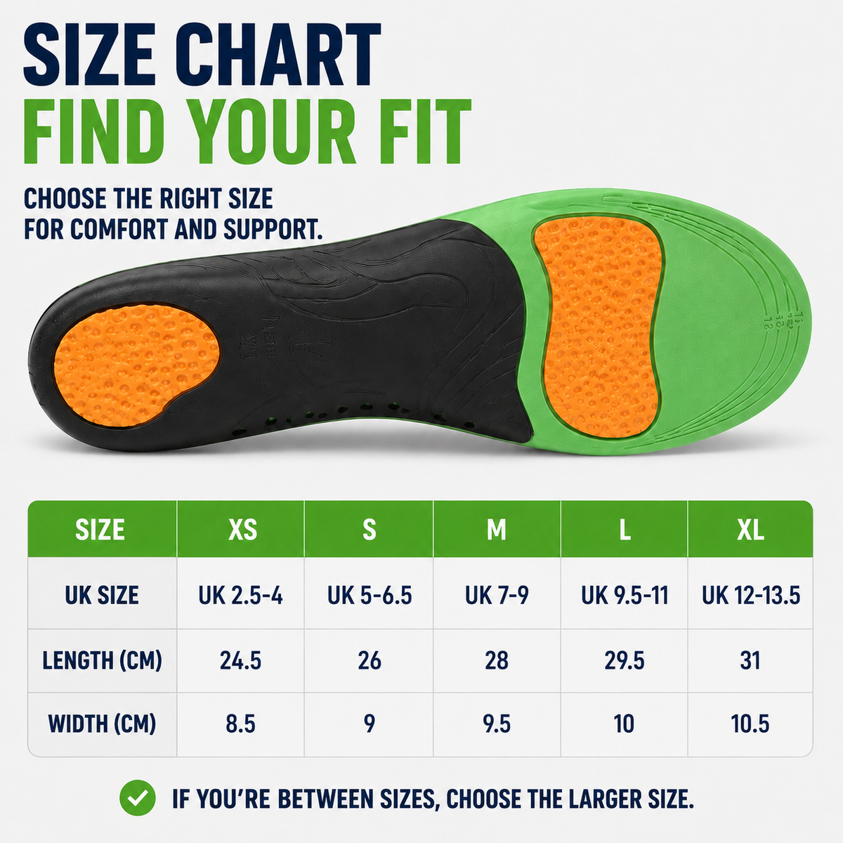 Ergonomically Contoured Arch Support Insoles with Shock Absorption for Optimal Everyday Walking Comfort | Sansoti