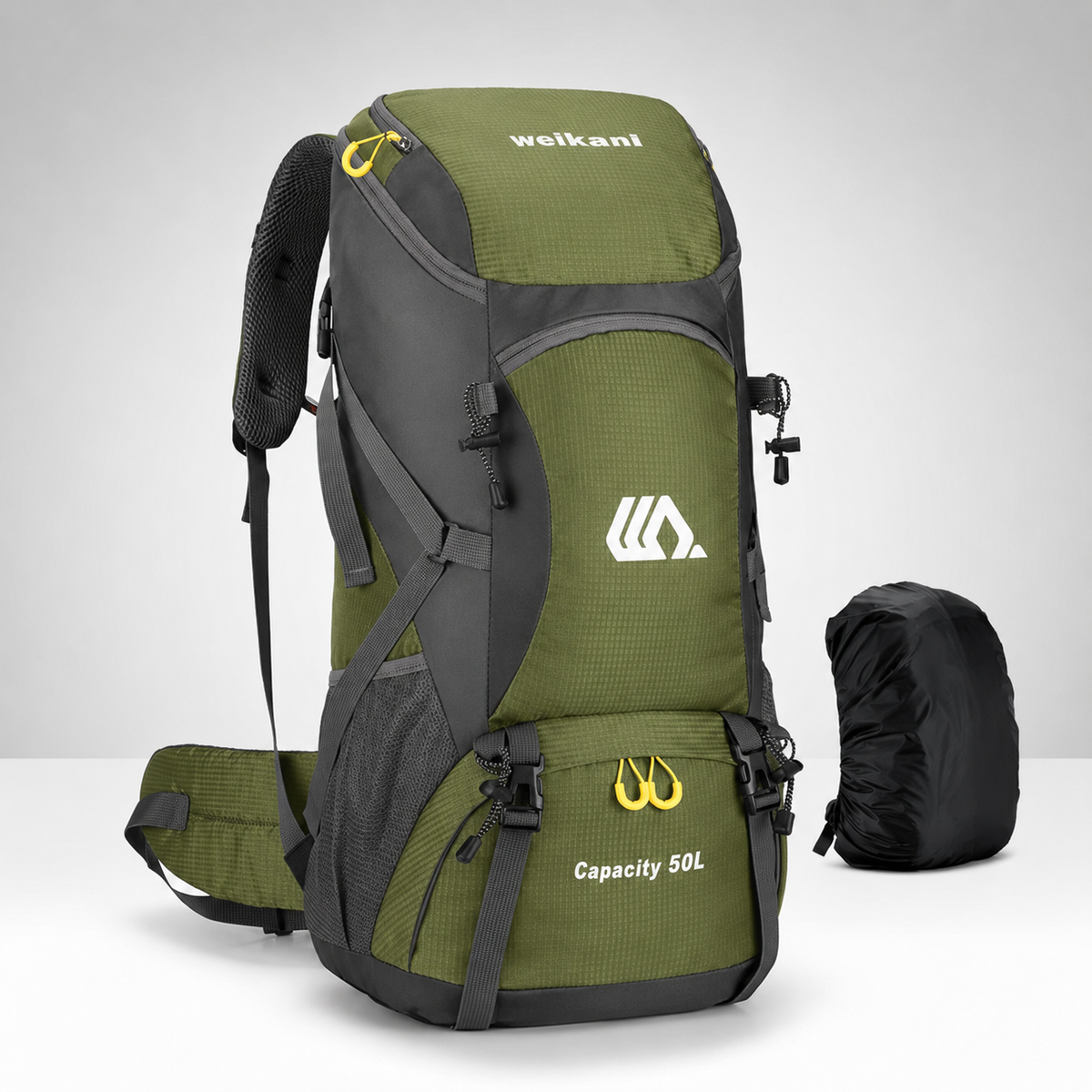 Sac à dos outdoor 50 L avec compartiment à chaussures, dos respirant, ceinture abdominale réglable et imperméable pour trekking | Sansoti
