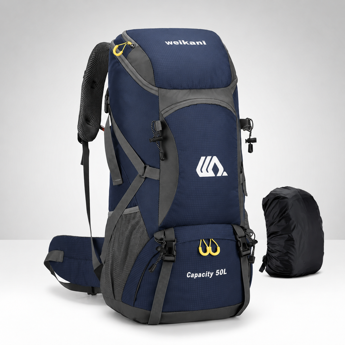 Sac à dos outdoor 50 L avec compartiment à chaussures, dos respirant, ceinture abdominale réglable et imperméable pour trekking | Sansoti
