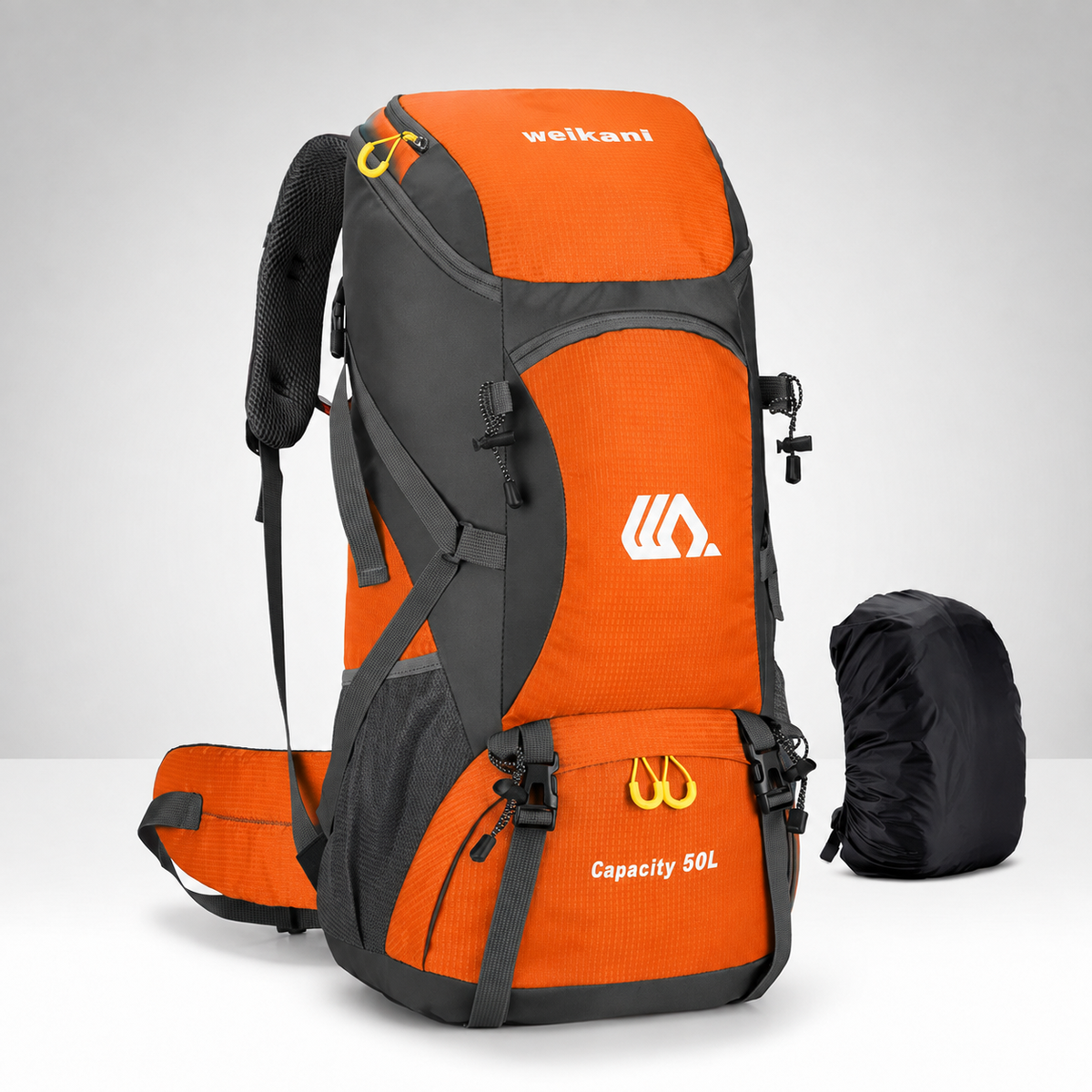 Sac à dos outdoor 50 L avec compartiment à chaussures, dos respirant, ceinture abdominale réglable et imperméable pour trekking | Sansoti