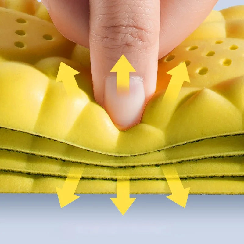 Sport Insoles with Four-Layer Contoured Cushioning for Optimal Walking Comfort Shock Absorption and Foot Support | Sansoti