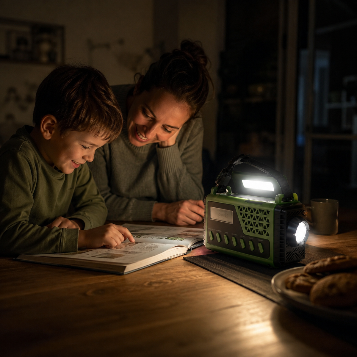 Notfallradio mit Kurbel, Solarbetrieb, Bluetooth, Powerbank und Taschenlampe, wiederaufladbar, 10000mAh für Camping | Sansoti