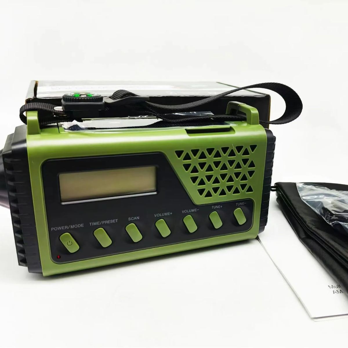 Notfallradio mit Kurbel, Solarbetrieb, Bluetooth, Powerbank und Taschenlampe, wiederaufladbar, 10000mAh für Camping | Sansoti