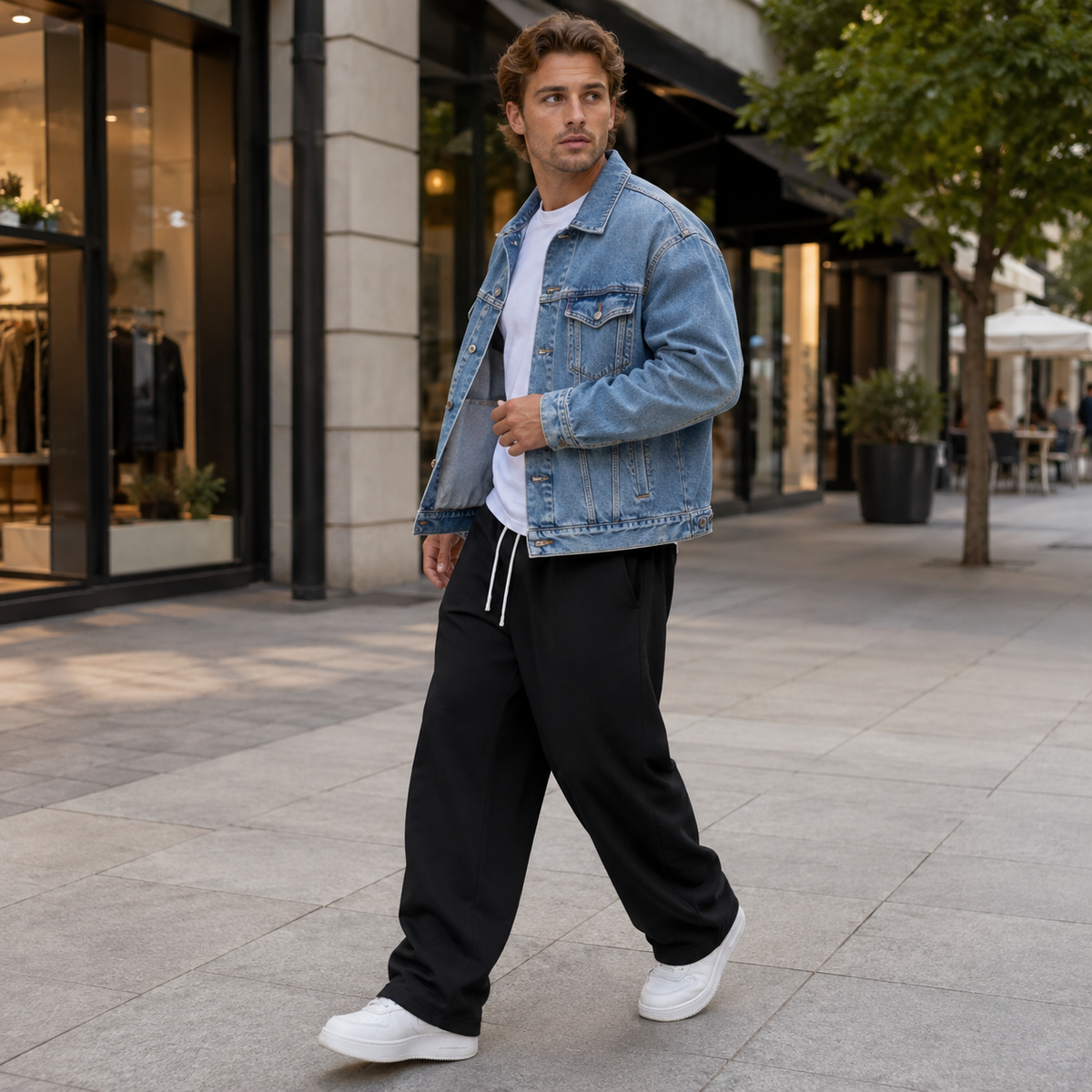 Full-Length Joggers Straight Fit Breathable Knitted Sports Trousers Drawstring Elastic Casual Women's Men's | Sansoti