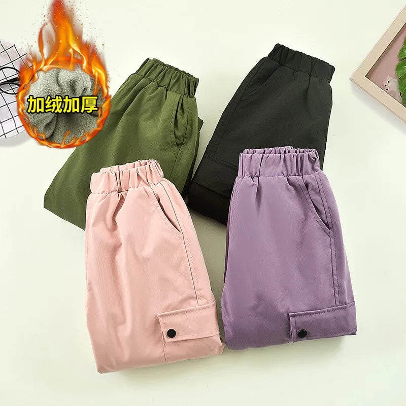 Gefütterte Winterhose für Kinder mit Fleece-Innenfutter und wasserabweisender Außenschicht, warme Outdoorbekleidung | Sansoti