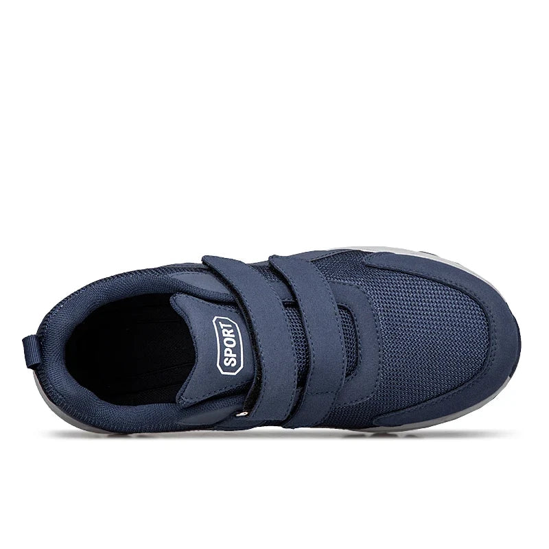 Orthopädische Wandersneaker für Herren, breite Passform, verstellbarer Klettverschluss, bequeme Alltagsschuhe zum Gehen | Sansoti