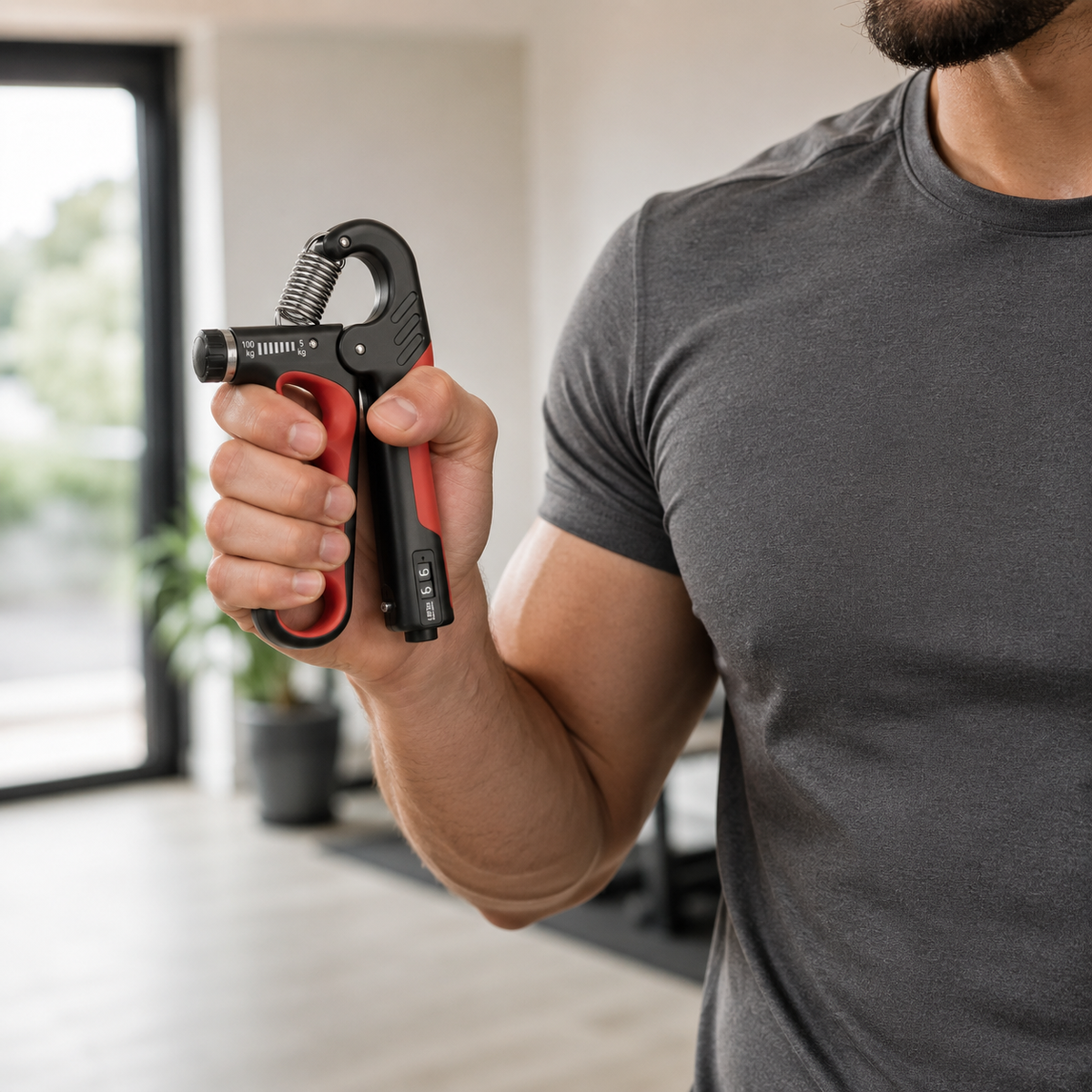 Adjustable Metal Hand Gripper Grip Strengthener Fitness Strength Training Rehabilitation Forearm Training Muscle Building | Sansoti