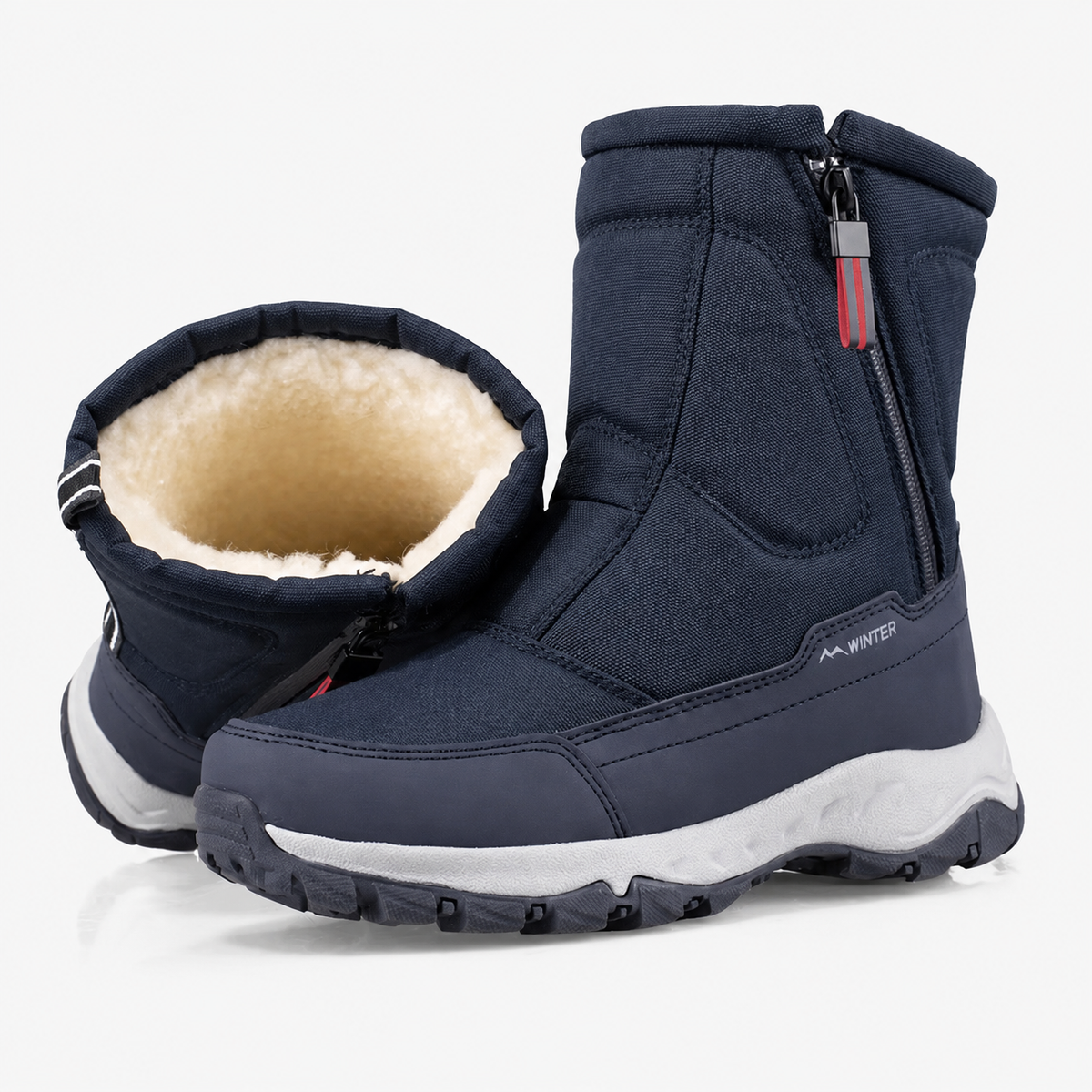 Lined Women's Winter Boots Waterproof Snow Boots Non-Slip Warm Lined Oxford Material Snow Boots | Sansoti