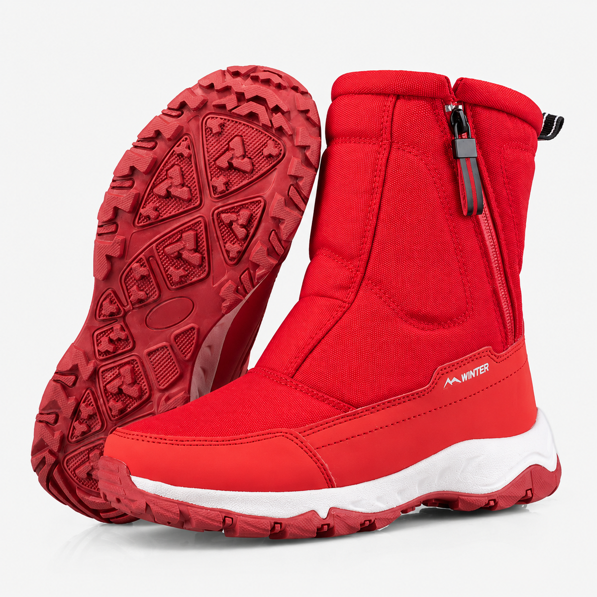 Lined Women's Winter Boots Waterproof Snow Boots Non-Slip Warm Lined Oxford Material Snow Boots | Sansoti
