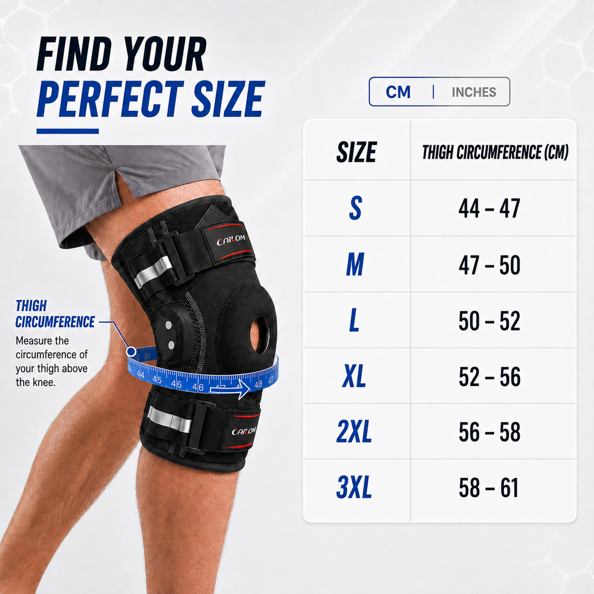 Hinged Knee Brace with Side Stabilizers for Joint Protection Pain Relief and Sports Support | Sansoti