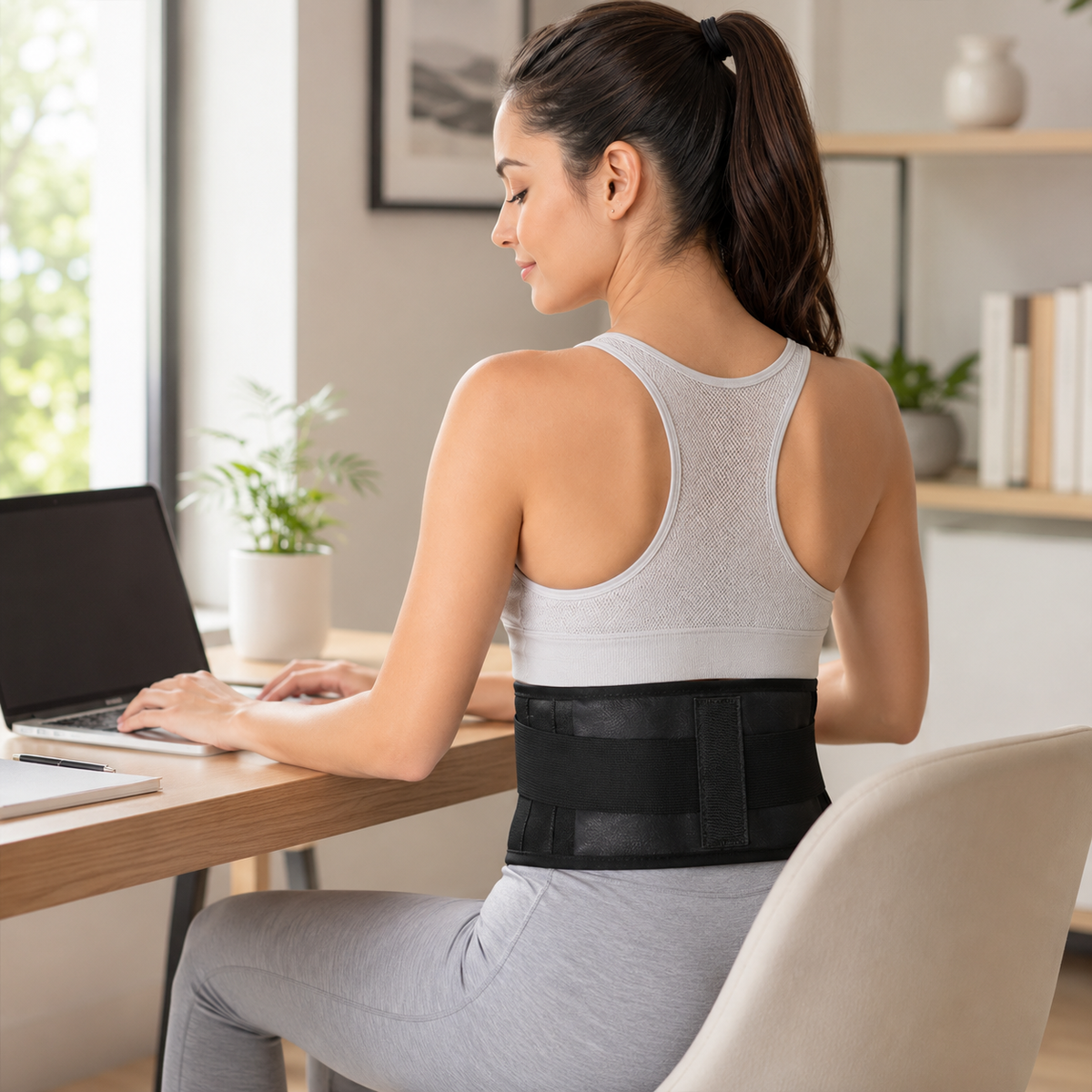 Verstelbare Lumbale Steungordel met Warmtefunctie Magnetische Therapie voor Rugcomfort en Pijnverlichting | Sansoti