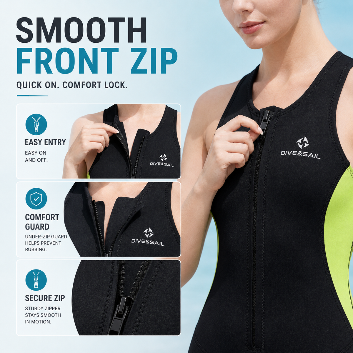 Ärmelloser Shorty-Neoprenanzug 2 mm für Wärme beim Schwimmen, Surfen, Schnorcheln und Tauchen in gemäßigten Gewässern | Sansoti