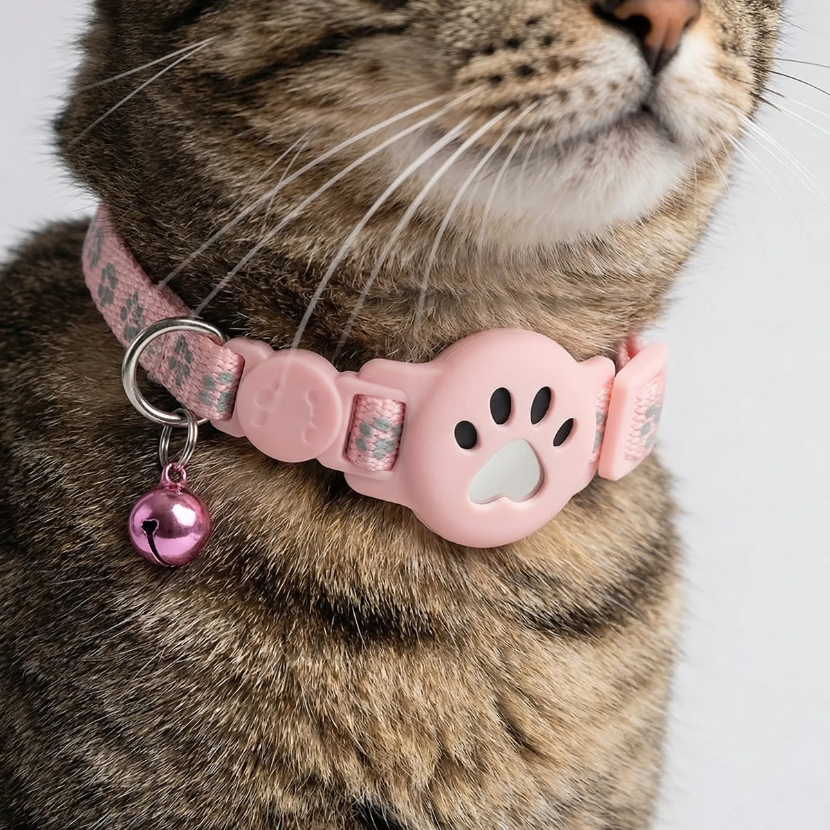GPS Cat Collar with Live Tracker & App Adjustable Waterproof Reflective Safety Design for Cats | Sansoti