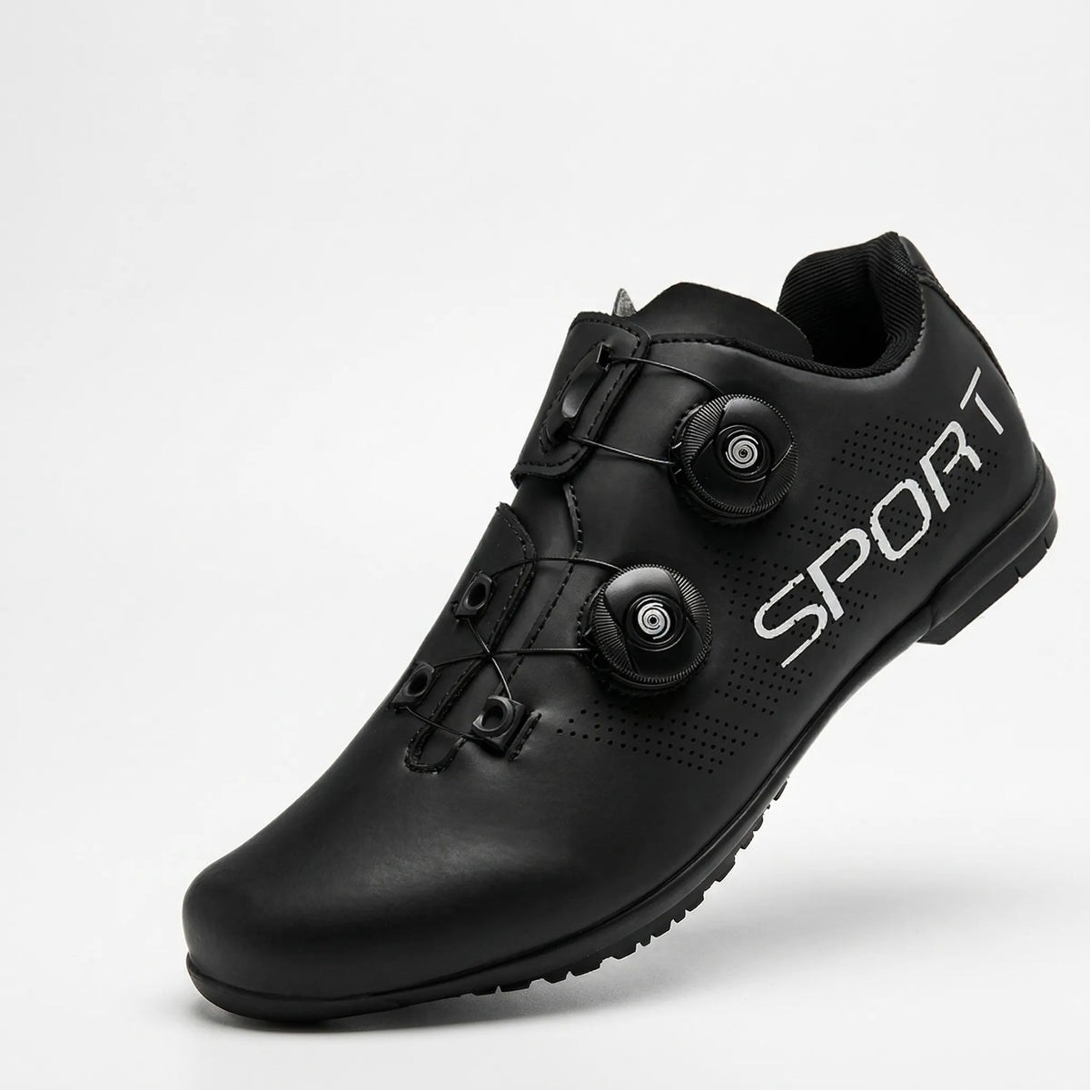 Fietsschoen Flatpedaal MTB Draaisluiting Geperforeerd Ademend Wielrennen Unisex Zwart Rood Wit Sportief | Sansoti