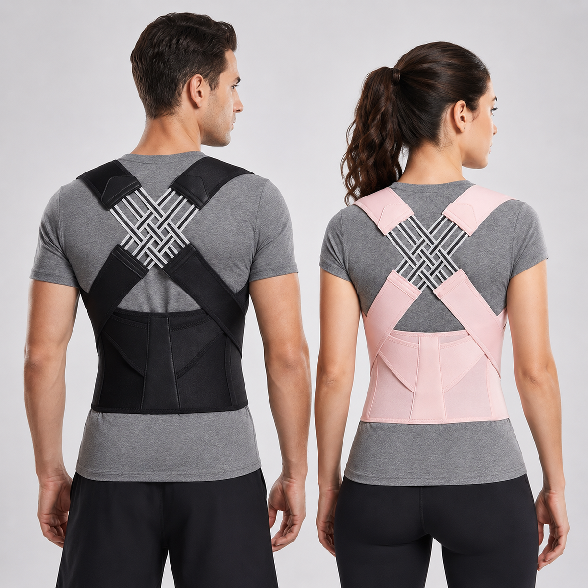 Adjustable Back Brace for Full Back Support, Posture Correction, Breathable, Comfortable, Daily Use | Sansoti