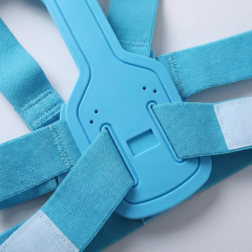 Adjustable Posture Correction Back Support for Children Breathable Polyester Posture Support Ages 5-14 Blue Pink | Sansoti