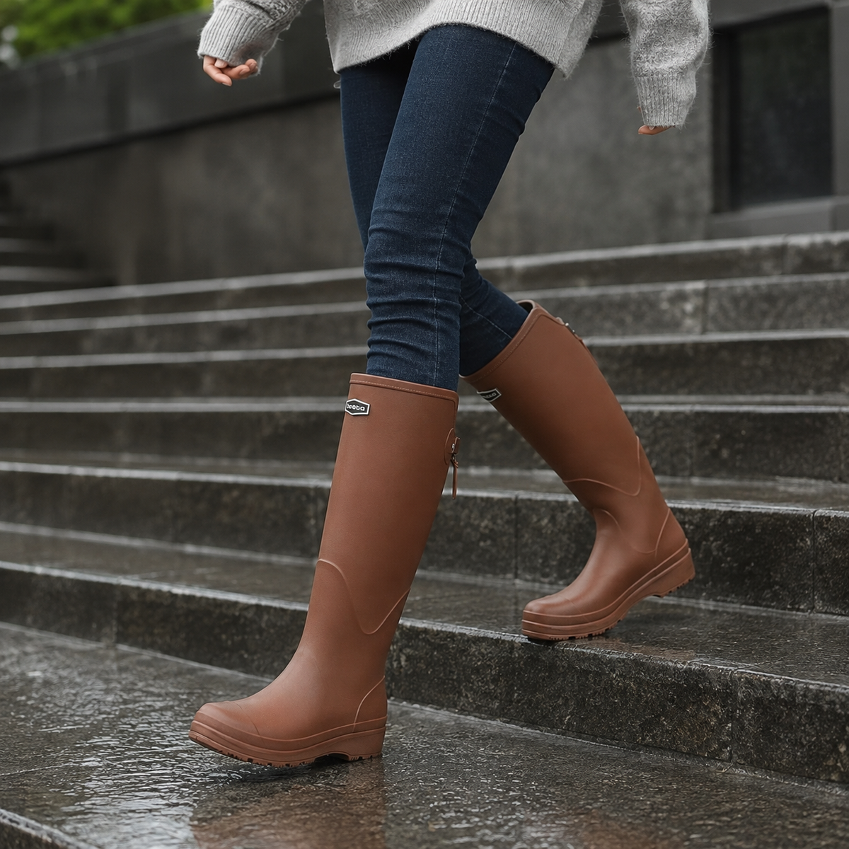 Waterproof Knee-High PVC Rain Boots Women's Men's Unisex Garden Mud Outdoor Living Durable Grip Comfort | Sansoti