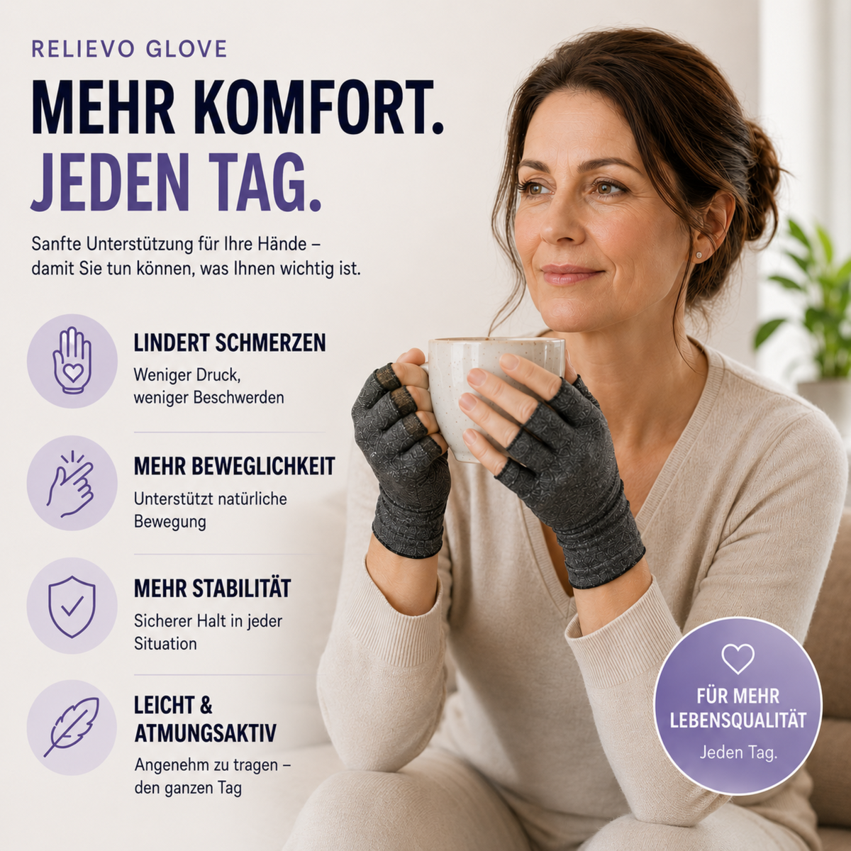 Unisex Fingerless Compression Gloves for Arthritis Wrist and Hand Support Daily Use | Sansoti