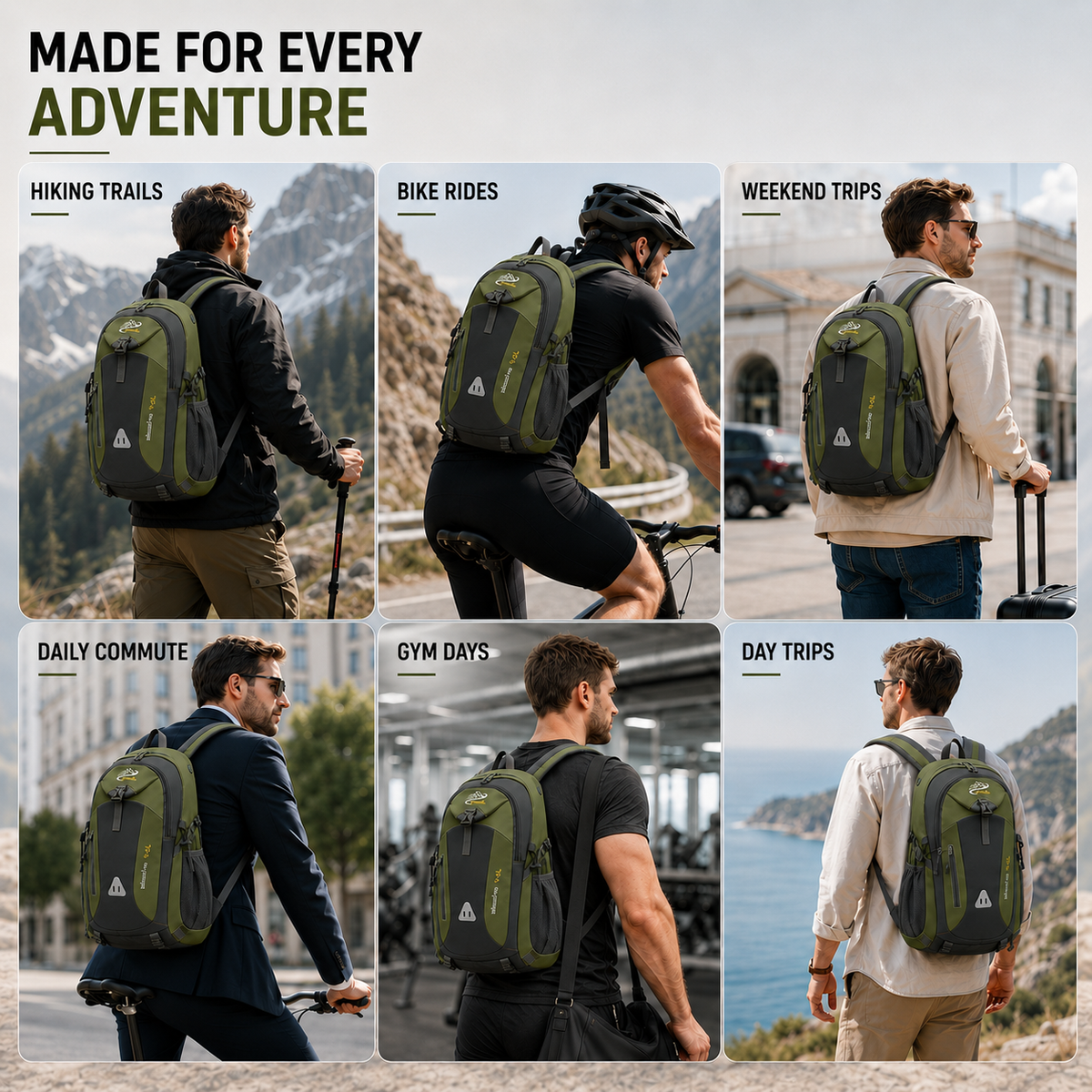 40L Hiking Backpack with Multiple Compartments Adjustable Carrying Comfort Hiking Outdoor Daily Use Backpack | Sansoti