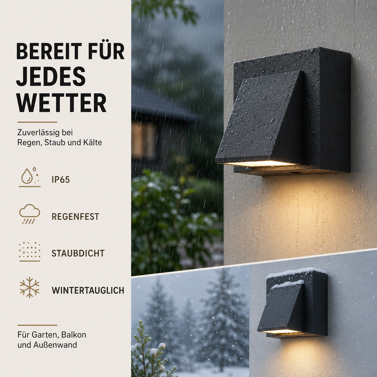 Buitenwandlamp LED IP65 Waterdicht 5W Moderne Wandverlichting voor Tuin Balkon Voordeur Sfeerverlichting Buiten | Sansoti