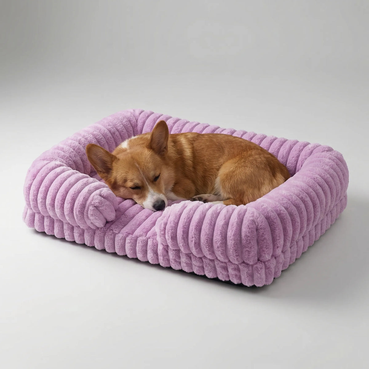 Hundebett mit erhöhtem Rand Sofa-Stil Memory Foam Orthopädisch Waschbar Komfort für kleine mittelgroße Hunde | Sansoti
