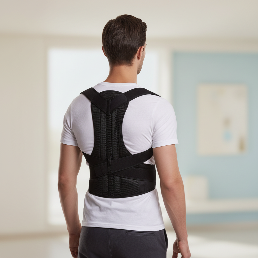 Adjustable Posture Correction Brace for the Back and Shoulders with Lumbar Support Breathable Comfort Posture Support | Sansoti
