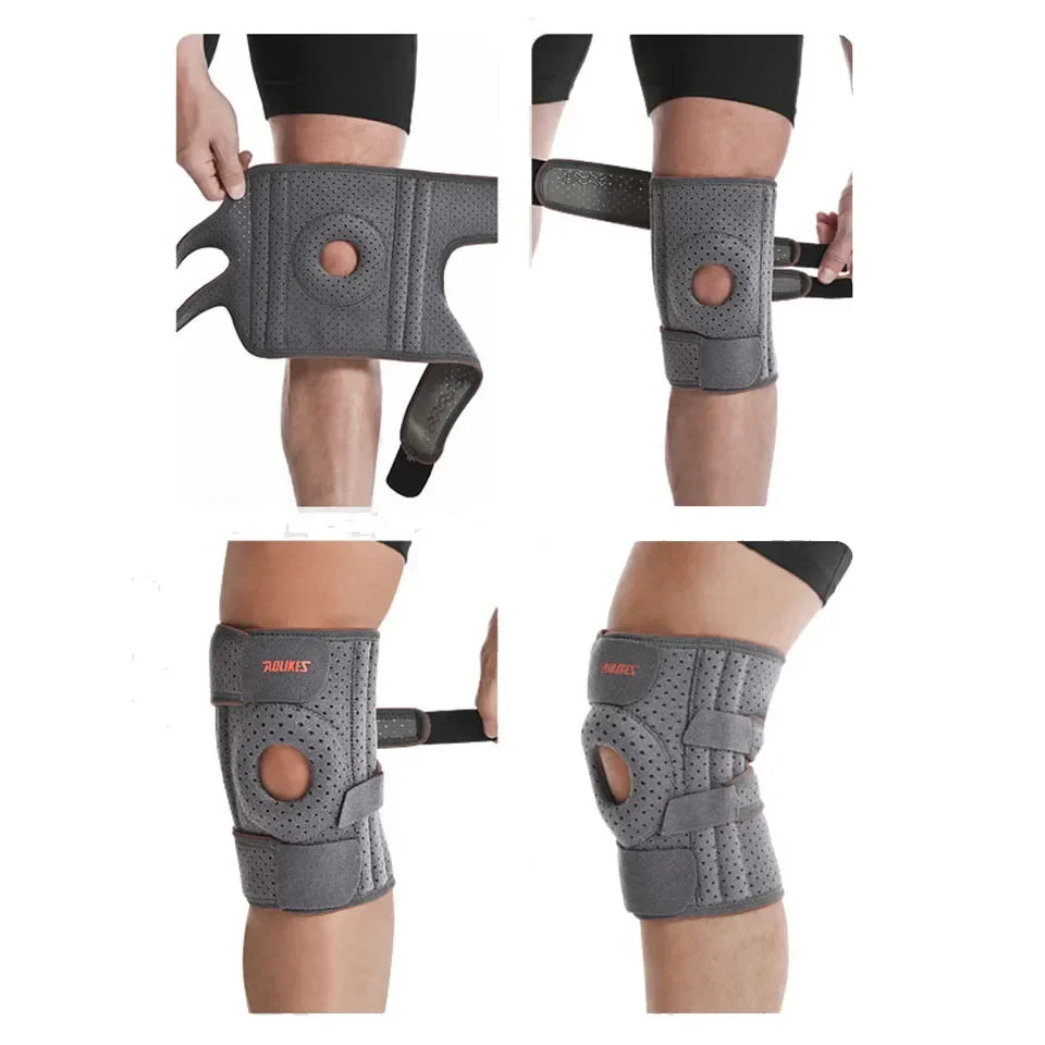 Knee Support with Open Patella and Side Stabilizers for Sports Fitness Running Training and Everyday Use | Sansoti