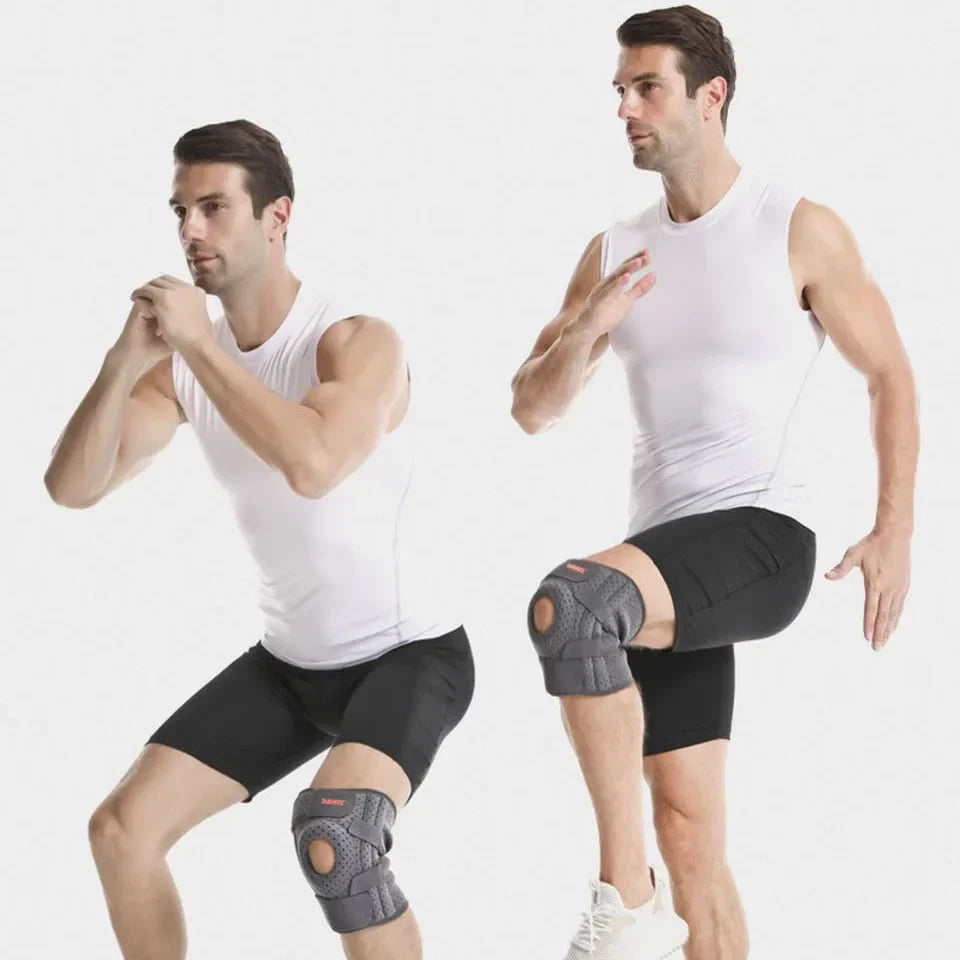 Knee Support with Open Patella and Side Stabilizers for Sports Fitness Running Training and Everyday Use | Sansoti