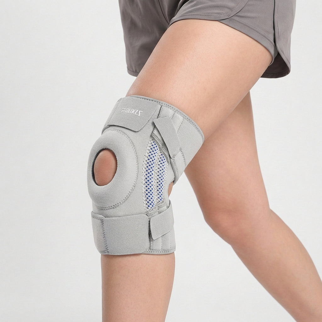 Knee Support with Open Patella and Side Stabilizers for Sports Fitness Running Training and Everyday Use | Sansoti