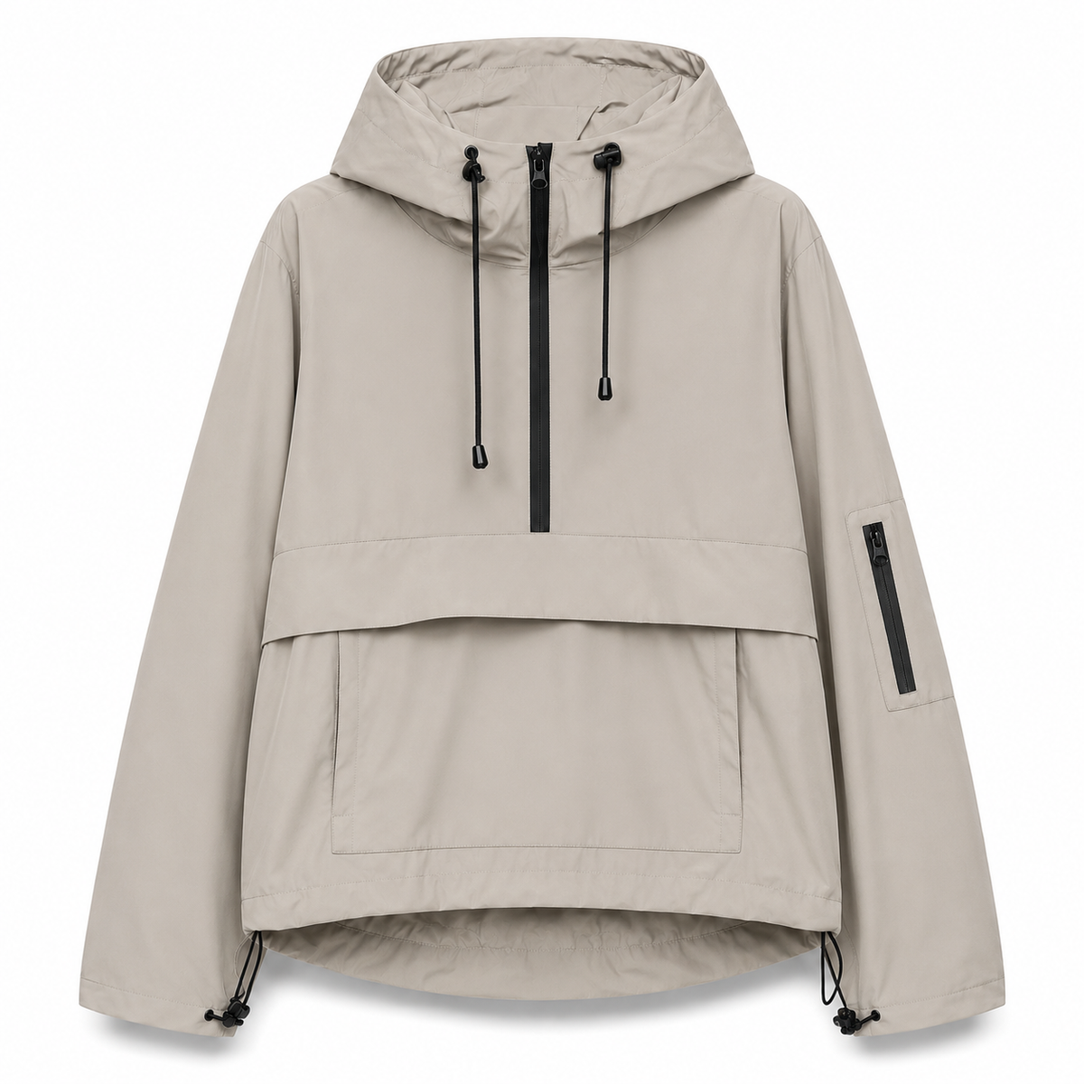 Waterdichte Parka met Capuchon en Kangoeroe Zak Dames Winter Regenjas Windbestendig Outdoorjas Functioneel | Sansoti