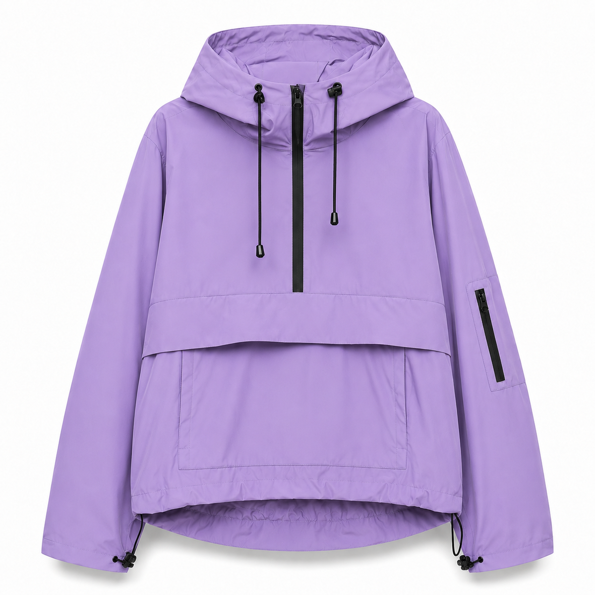 Waterdichte Parka met Capuchon en Kangoeroe Zak Dames Winter Regenjas Windbestendig Outdoorjas Functioneel | Sansoti