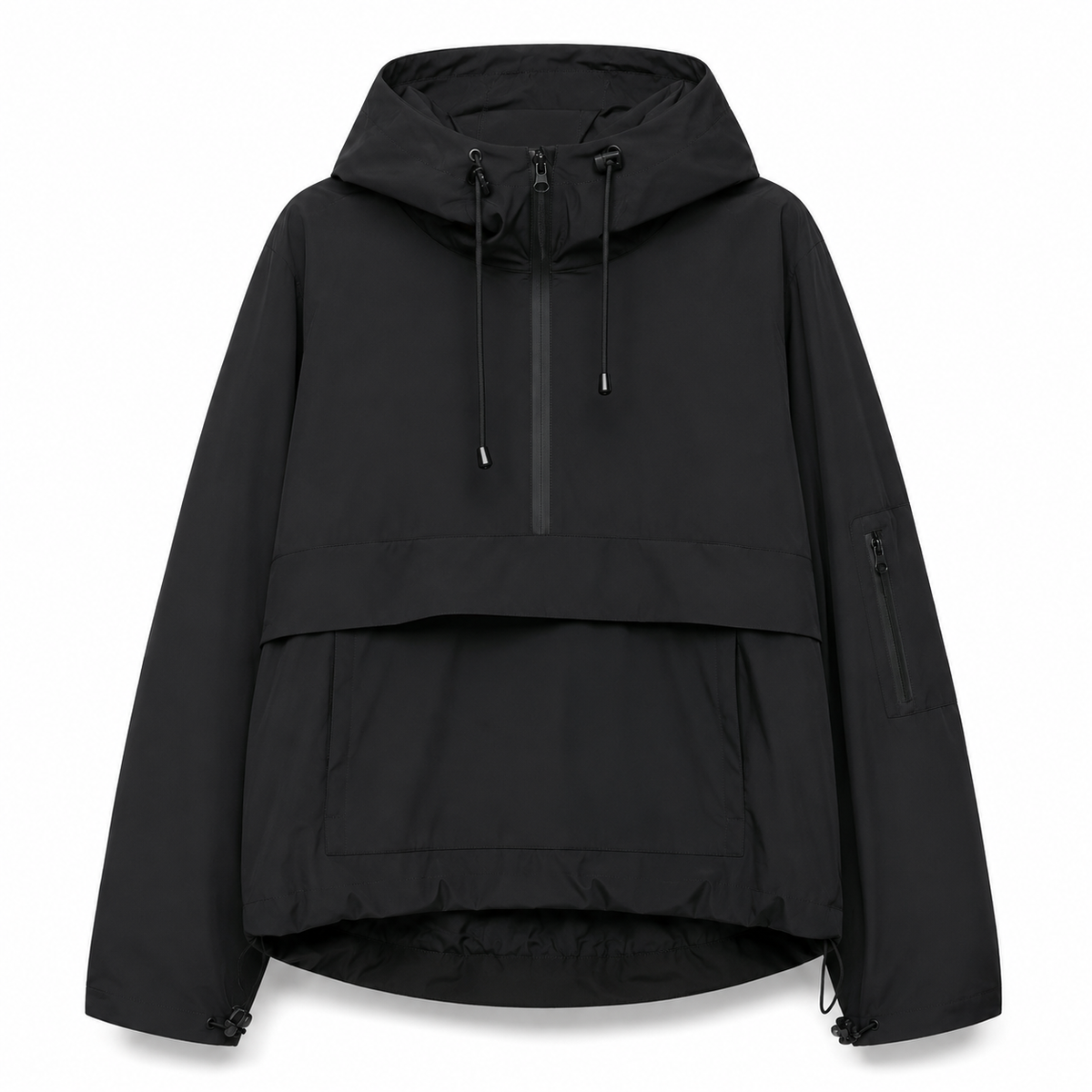 Waterdichte Parka met Capuchon en Kangoeroe Zak Dames Winter Regenjas Windbestendig Outdoorjas Functioneel | Sansoti